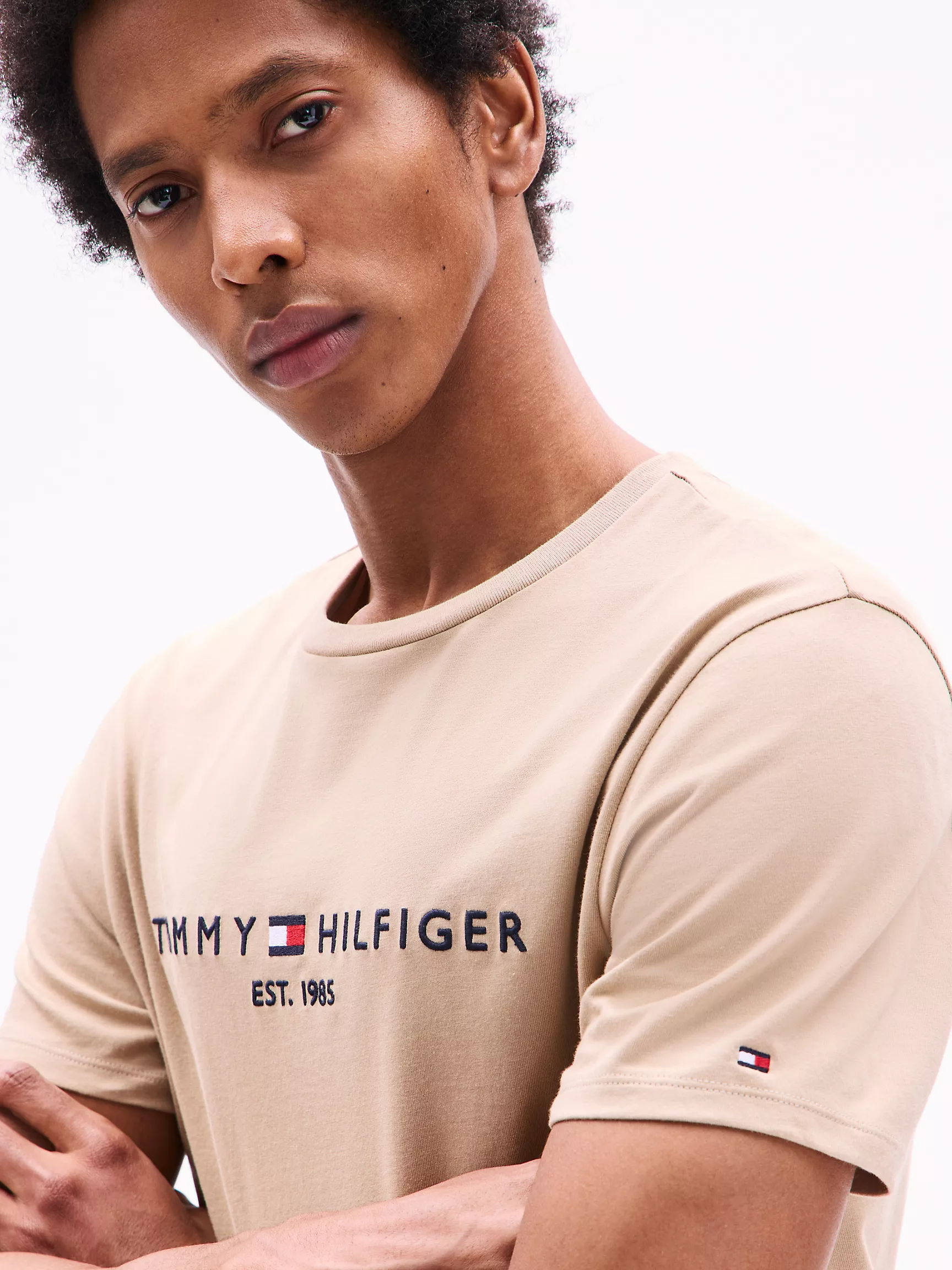 Мужская футболка Tommy Hilfiger, Футболка с вышитым логотипом Tommy
