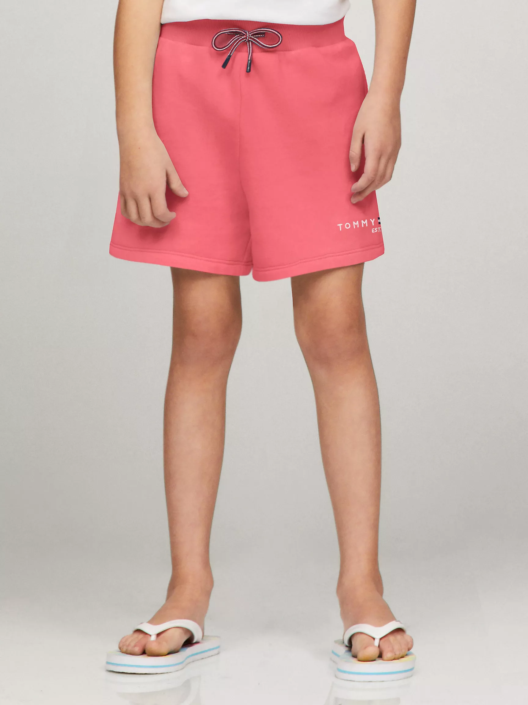 Короткие шорты для девочек Tommy Hilfiger, Детские вязаные спортивные шорты с логотипом