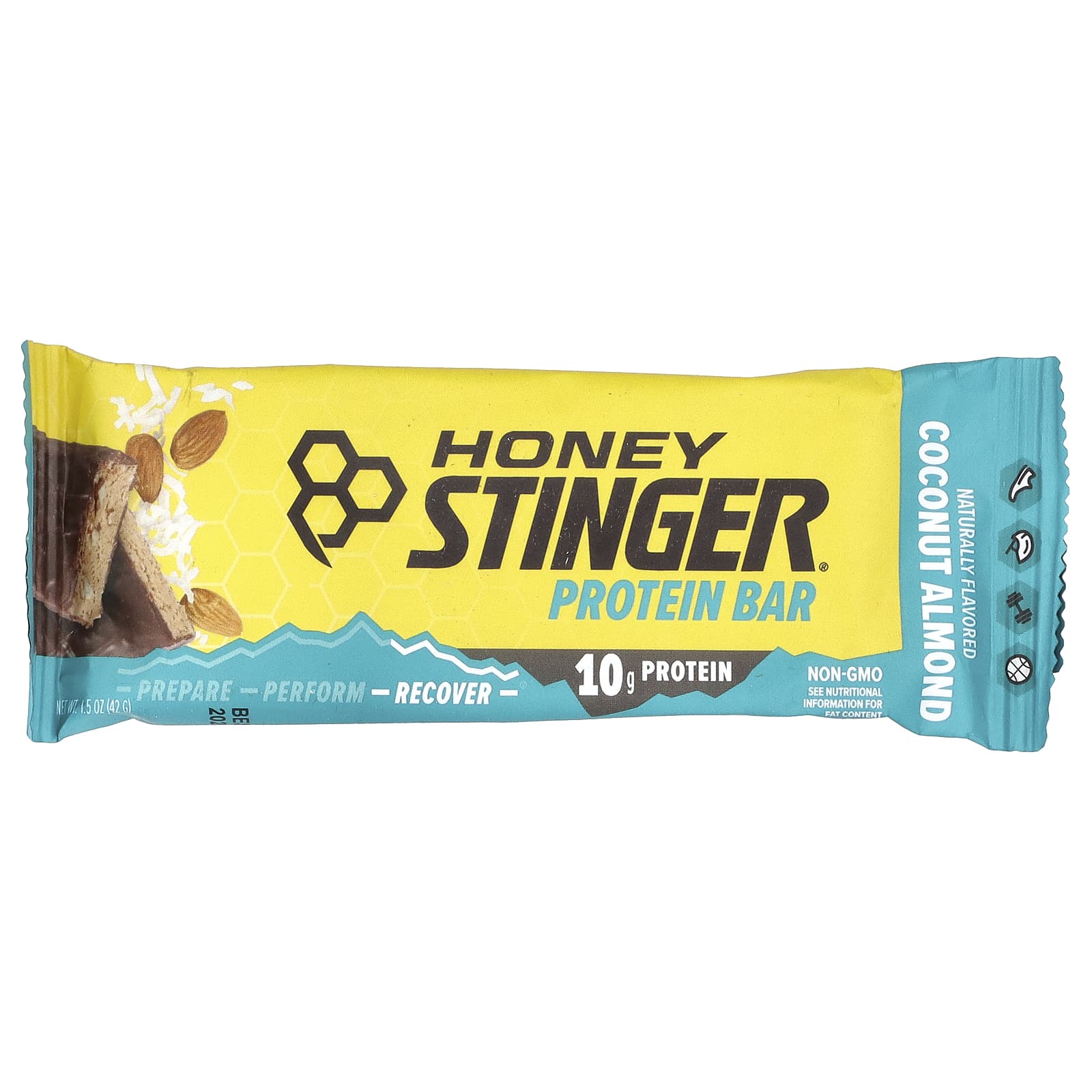 Honey Stinger, Протеиновый батончик, кокос и миндаль, 15 батончиков, 42 г (1,5 унции)