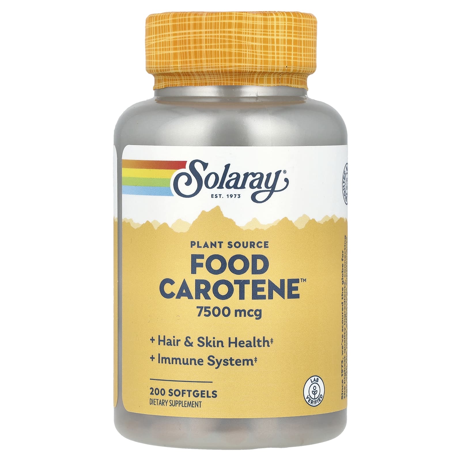 Solaray, Food Carotene, 7,500 mcg (25,000 IU), 200 Softgels