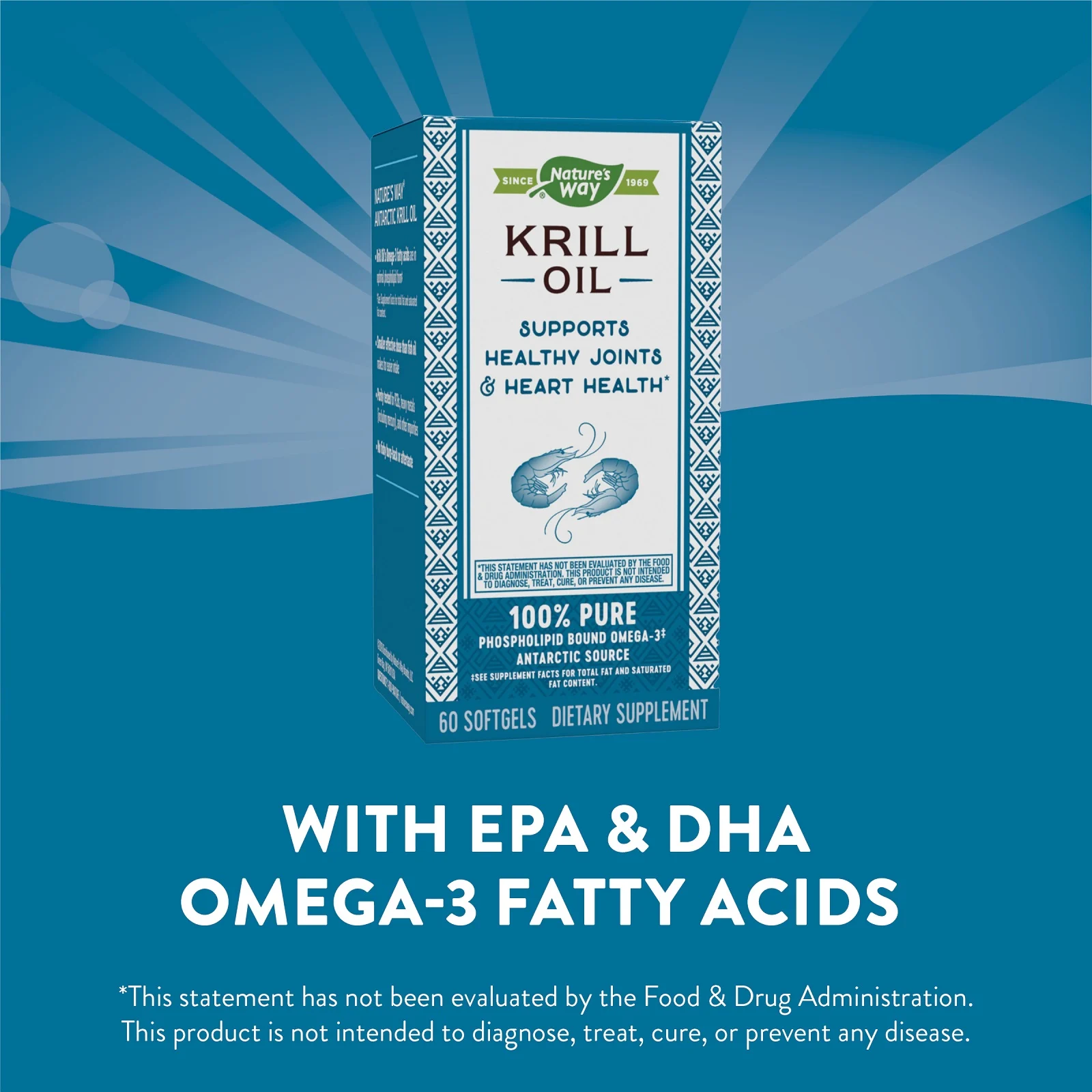 Nature's Way, масло криля, 60 капсул