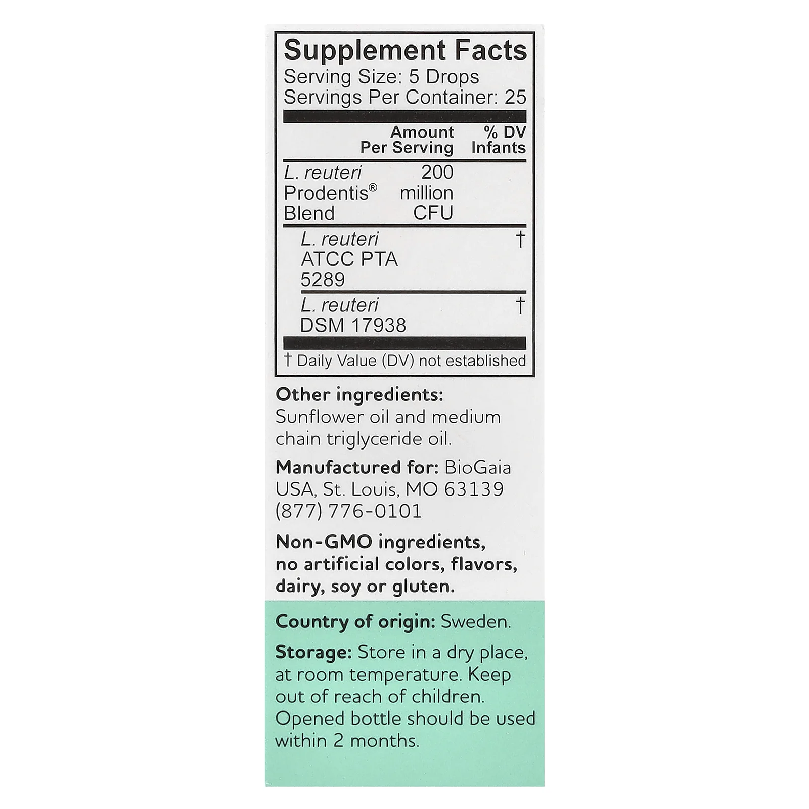 BioGaia, Prodentis, пробиотик, капли, для десен и зубов, 5 мл (0,17 жидк. унции)