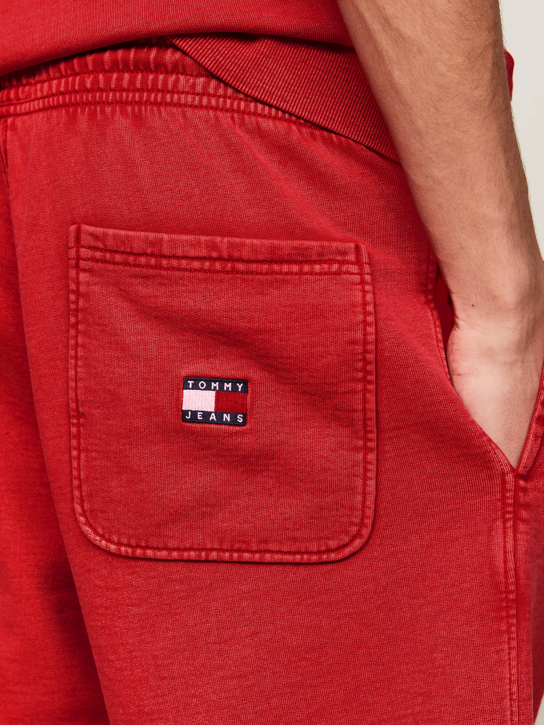 Мужские шорты Tommy Hilfiger, Шорты TJ Archive Varsity Logo с эффектом стирки