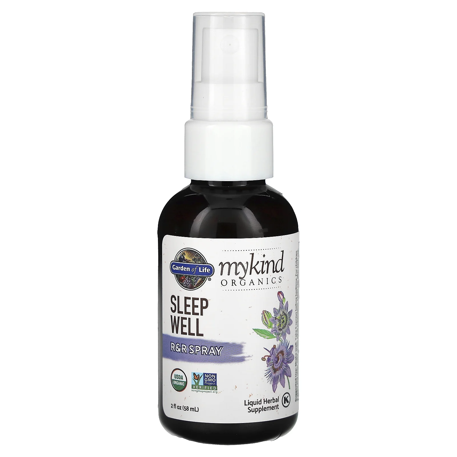 Garden of Life, MyKind Organics, Sleep Well, спрей для улучшения качества сна, 58 мл (2 унции)