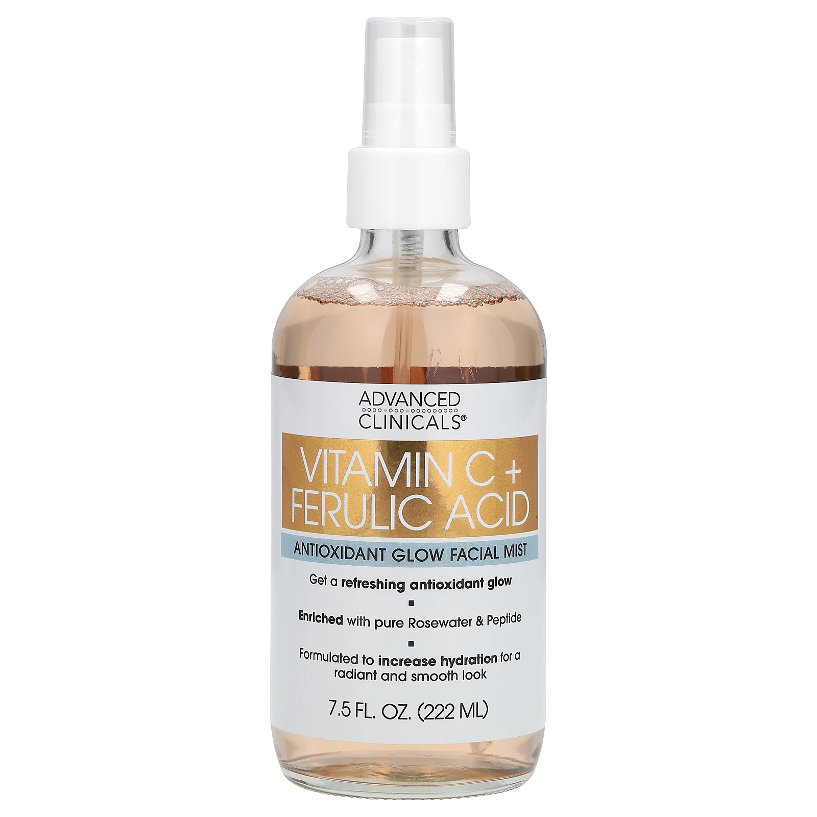 Advanced Clinicals, спрей для лица с антиоксидантным действием, придающий коже сияние, с витамином C и феруловой кислотой, 237 мл (8 жидк. унций)