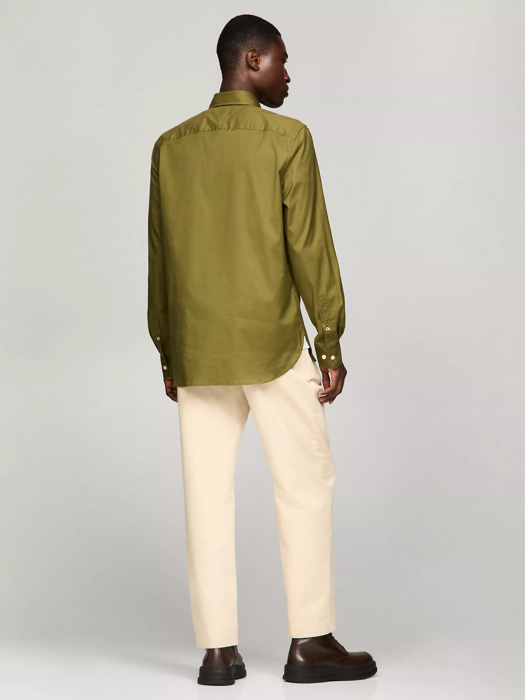 Мужская рубашка Tommy Hilfiger, Эластичная рубашка из поплина стандартного кроя