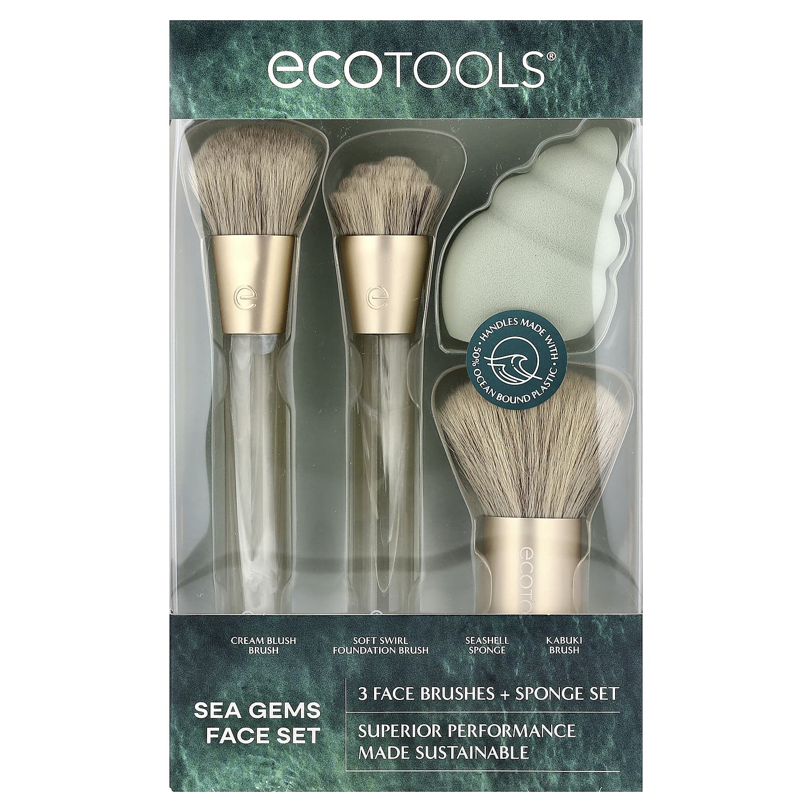 EcoTools, Sea Gems, набор для лица, 4 шт.