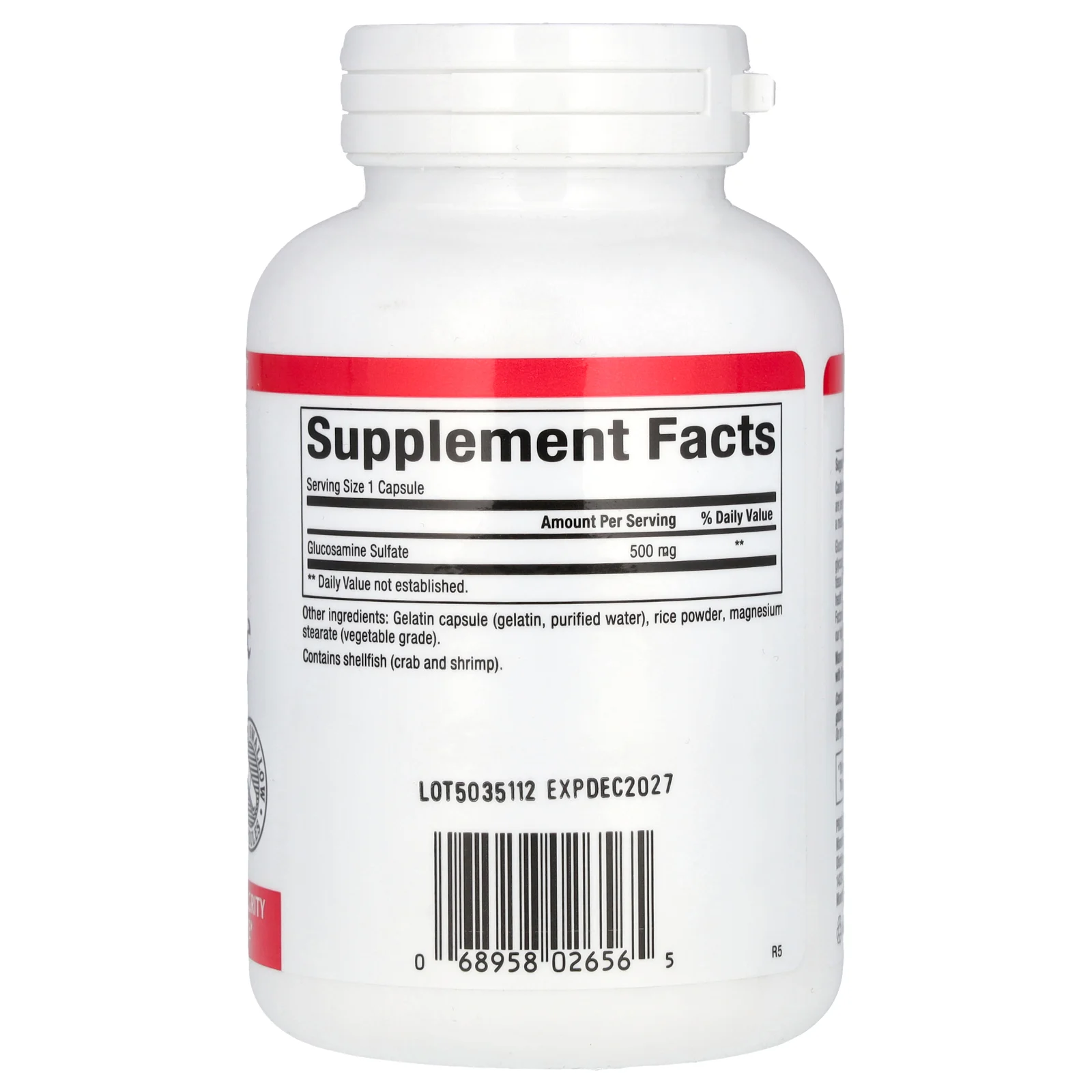 Natural Factors, Сульфат глюкозамина, 500 мг, 180 капсул