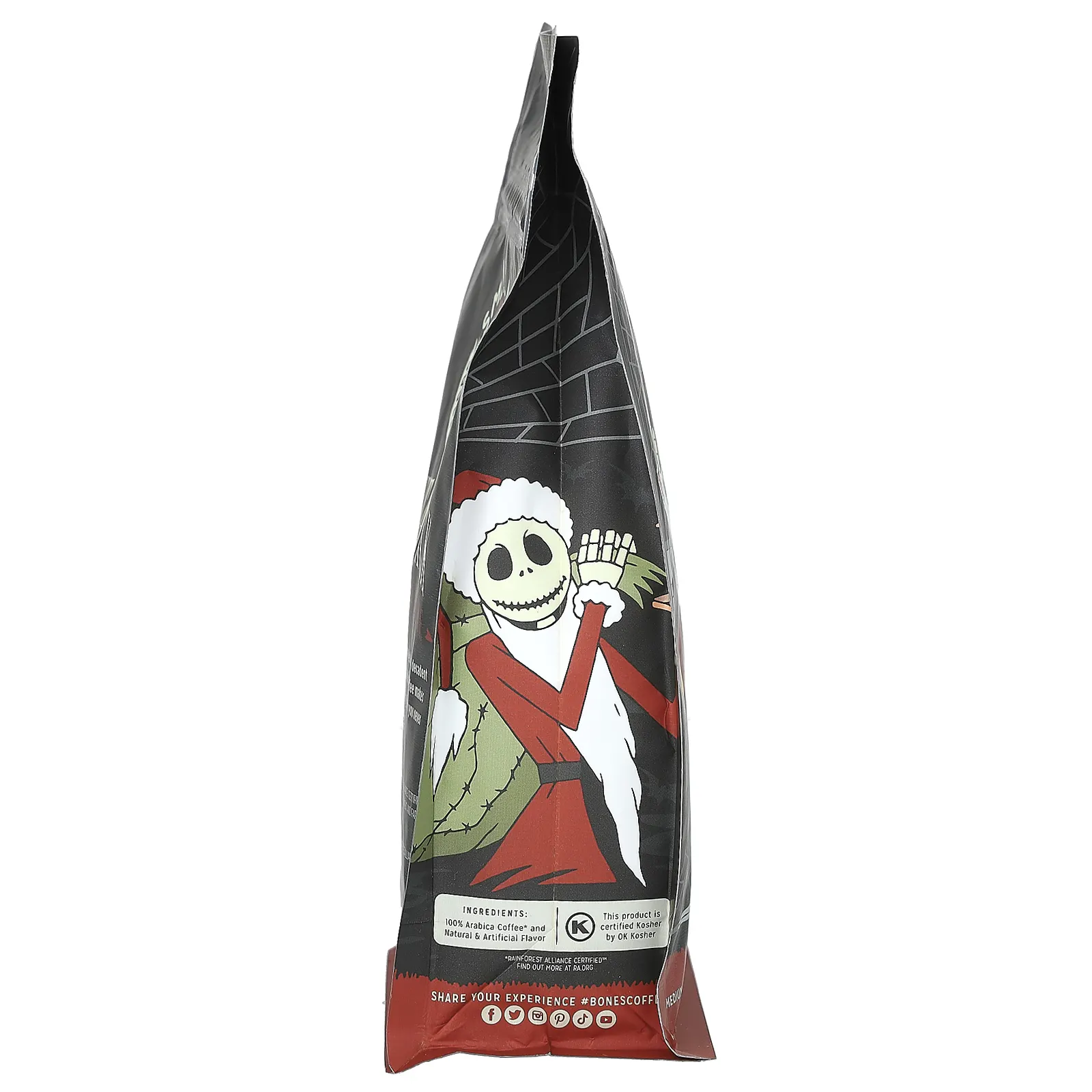 Bones Coffee Company, Santa Jack, клюквенный крем-брюле, цельные бобы, средняя обжарка, 340 г (12 унций)