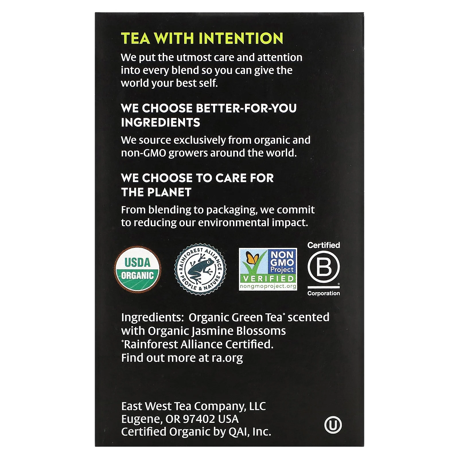 Choice Organic Teas, Green Tea, зеленый жасмин, 16 чайных пакетиков, 24 г (0,85 унции)