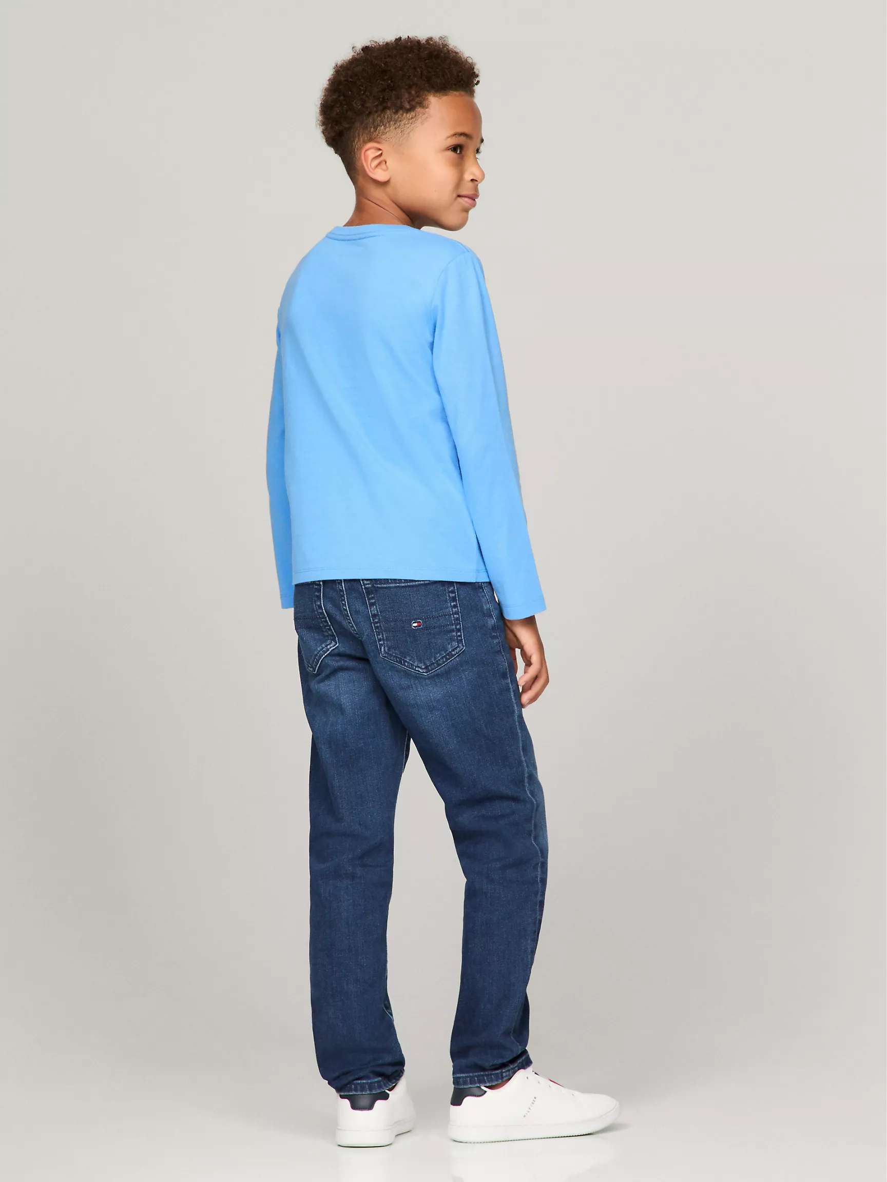 Футболка Tommy Hilfiger для мальчиков, Детская футболка с длинным рукавом и логотипом лыжной тематики