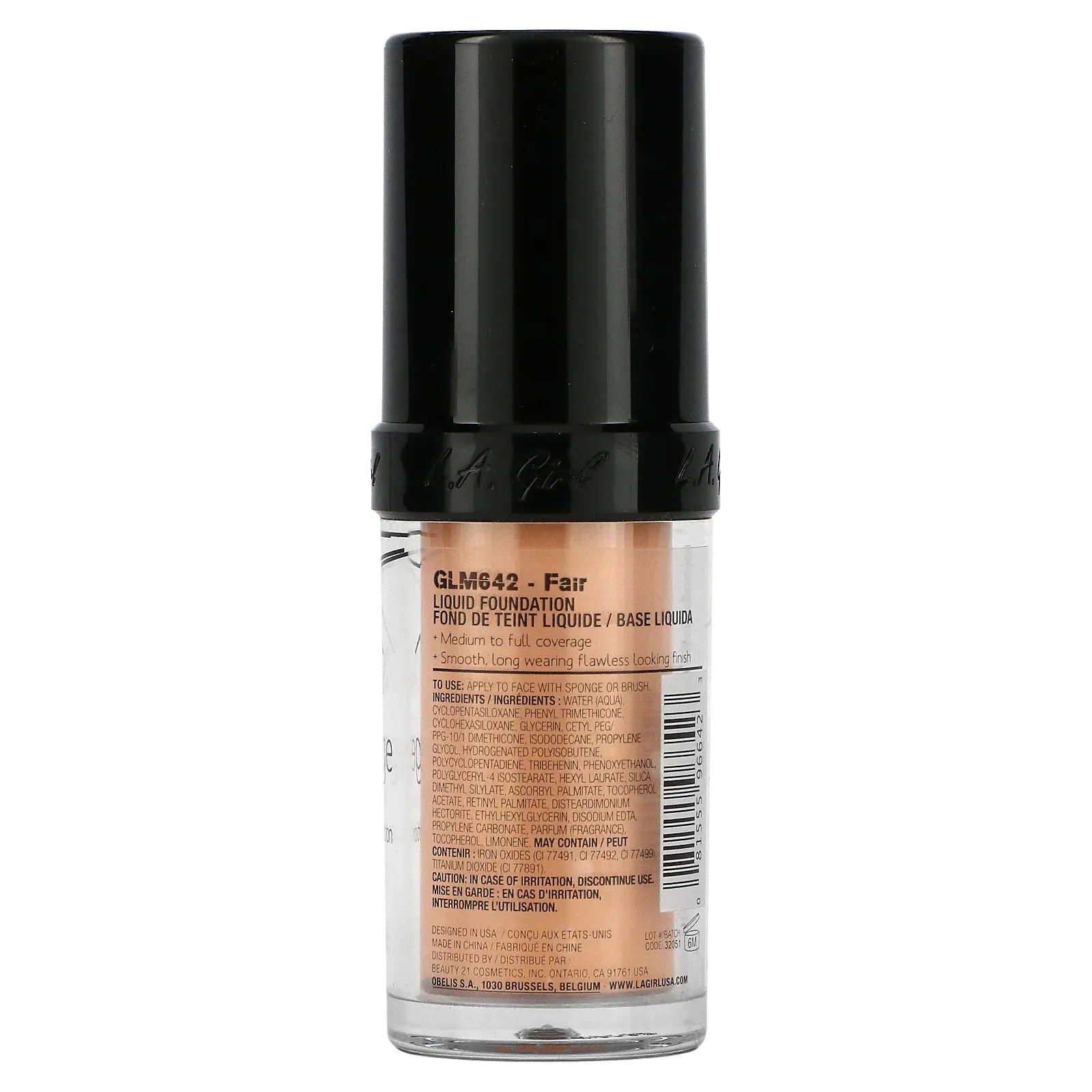 L.A. Girl, Основа под макияж Pro Coverage HD, оттенок Fair, 28 мл