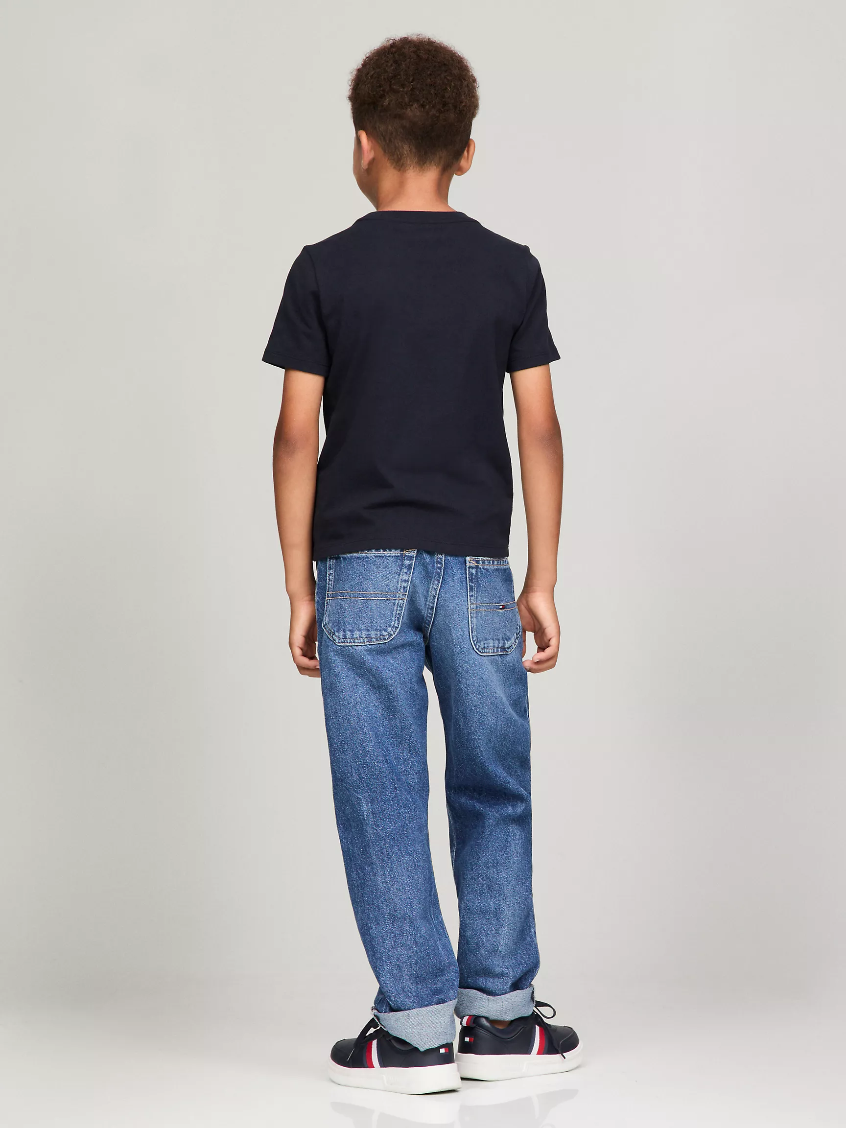 Футболка Tommy Hilfiger для мальчиков, Детская футболка с логотипом и флаговыми полосками