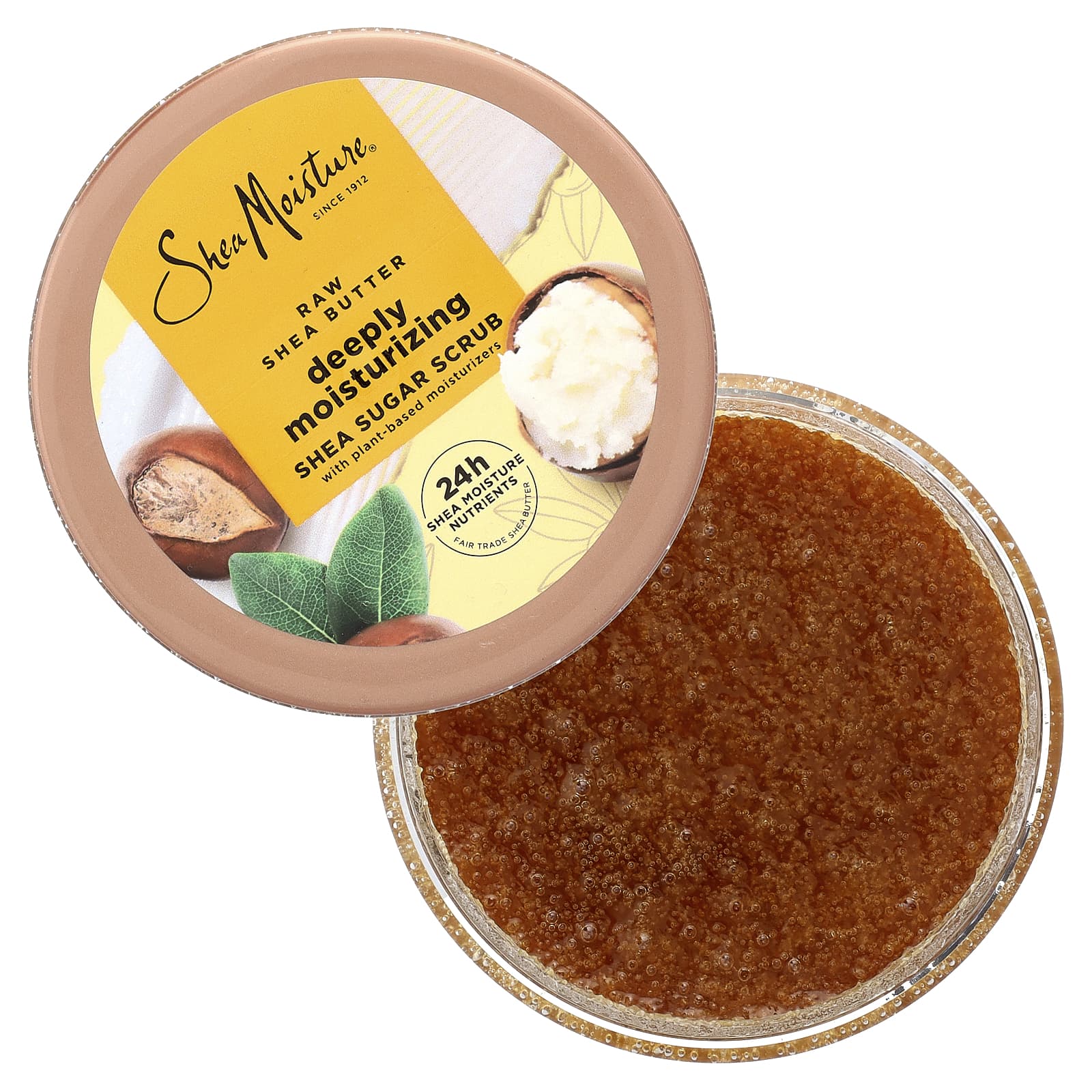 SheaMoisture, скраб с сахаром ши, глубокое увлажнение, необработанное масло ши, 340 г (12 унций)