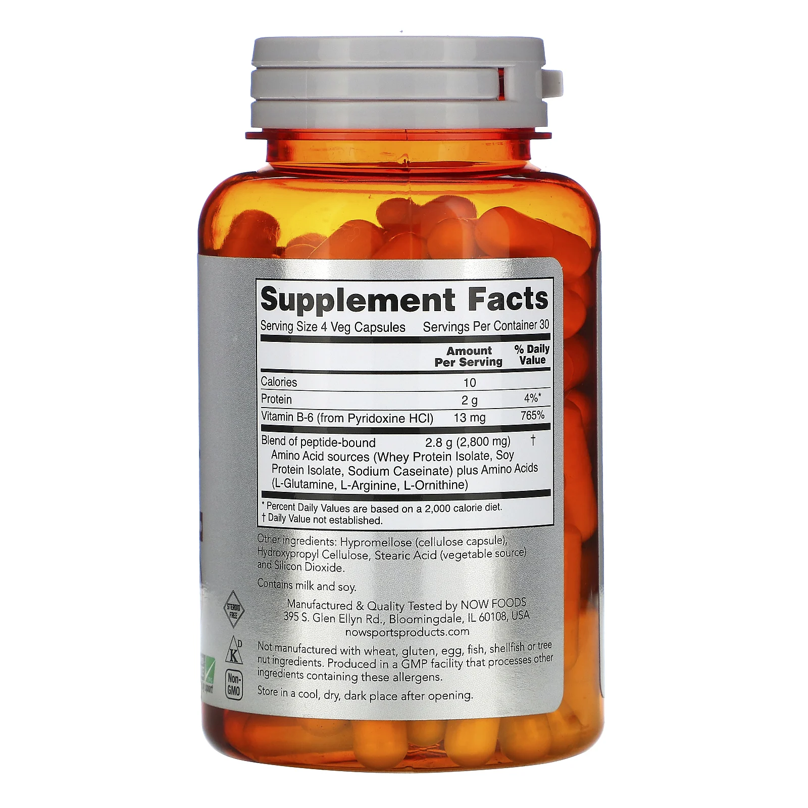 NOW Foods, Sports, Amino Complete, аминокислотный комплекс, 120 вегетарианских капсул