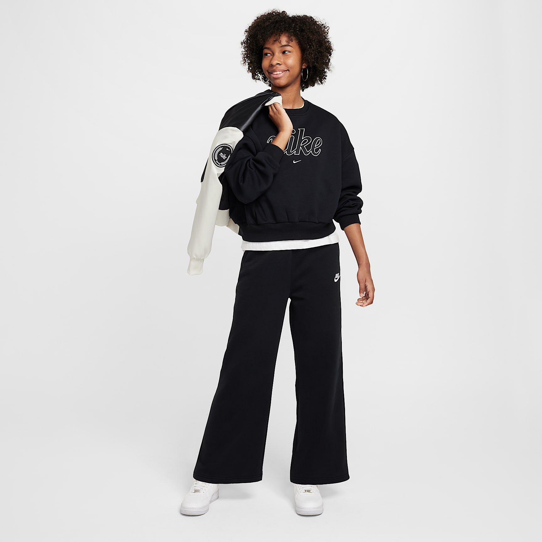 Nike Sportswear Club Fleece Girls' Wide-Leg Pants