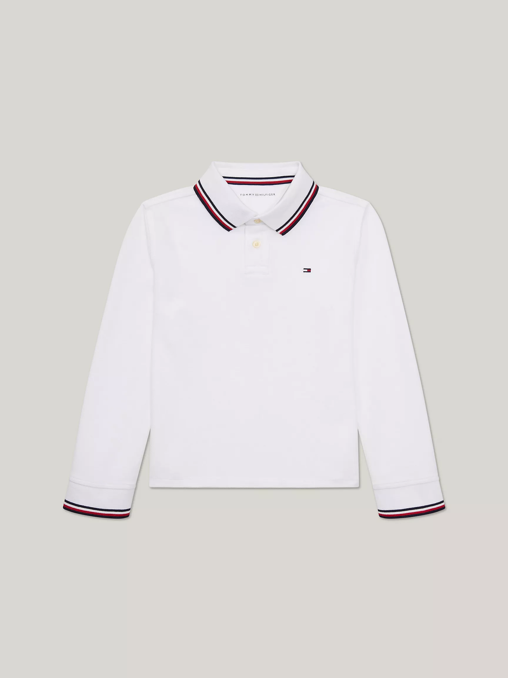 Рубашка-поло для мальчиков Tommy Hilfiger, Детское влагоотводящее поло Tommy с длинным рукавом