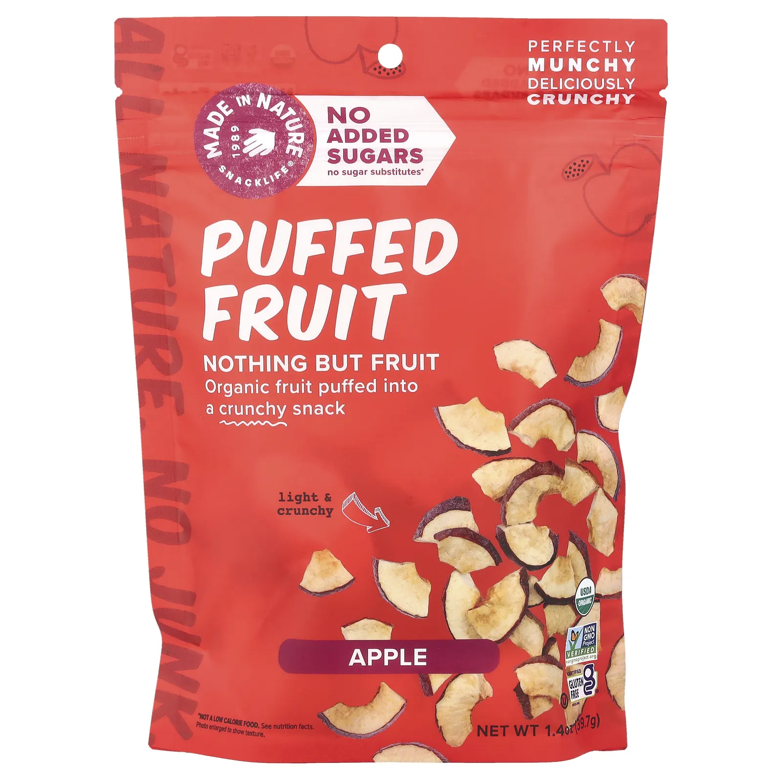 Made in Nature, Воздушные фрукты, яблоко, 39,7 г (1,4 унции)