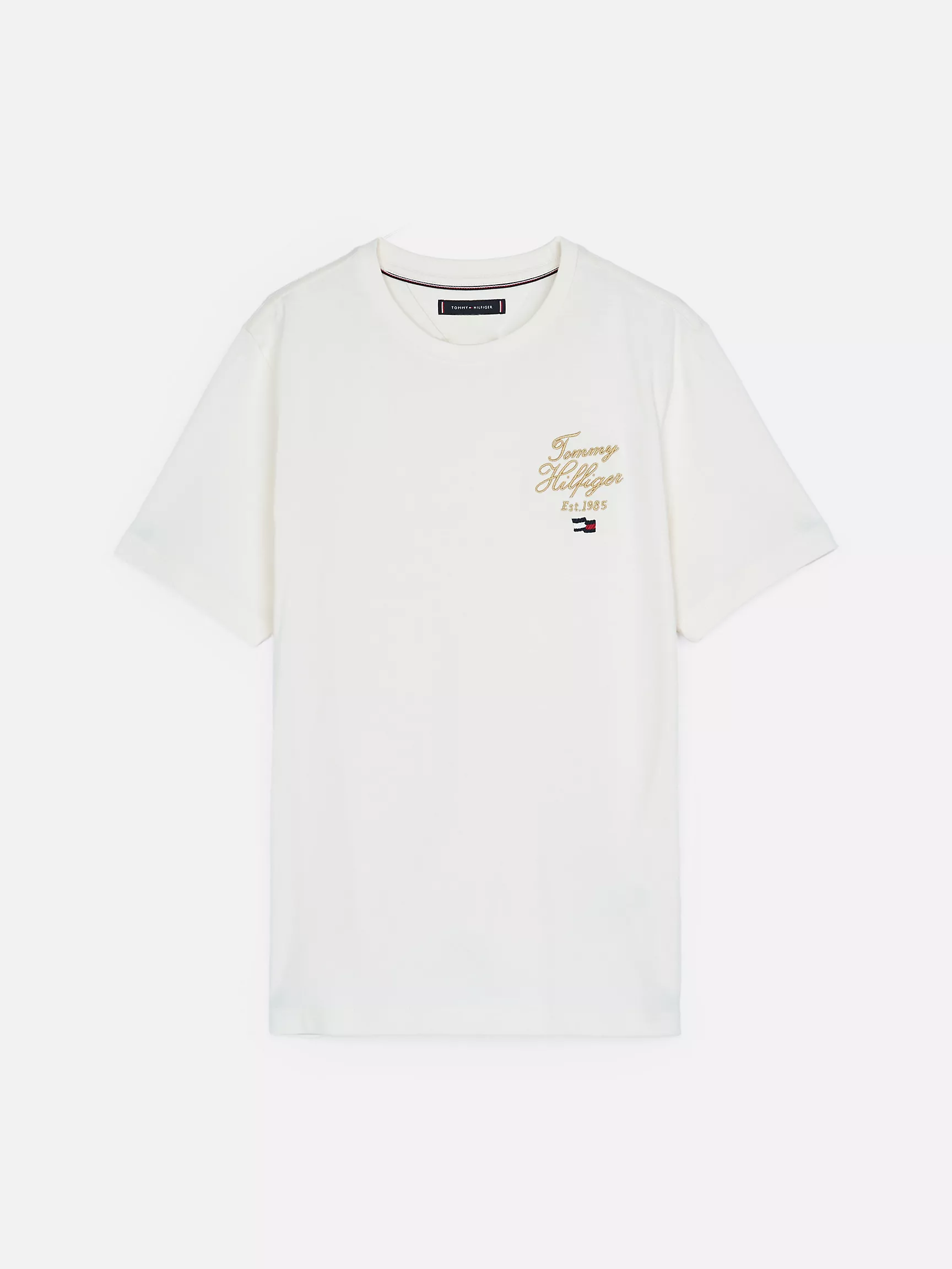 Мужская футболка Tommy Hilfiger, Футболка с вышитым логотипом Hilfiger в виде надписи