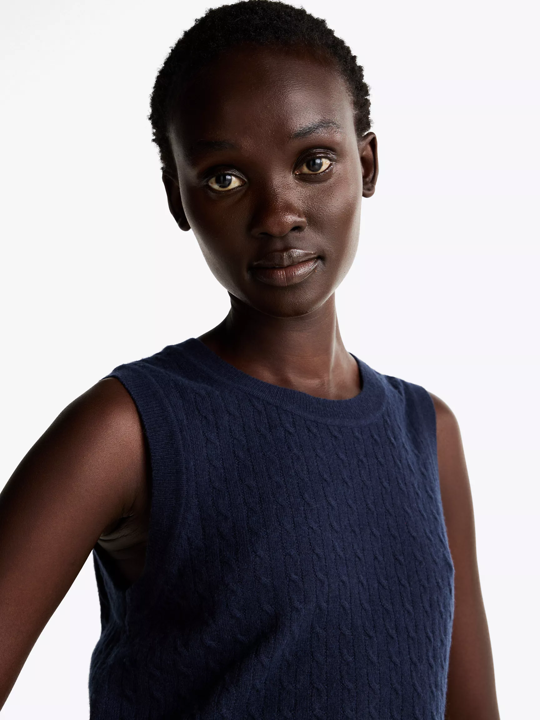 Женский свитер Tommy Hilfiger, Укороченный вязаный топ из шерстяной смеси с узором "косы"