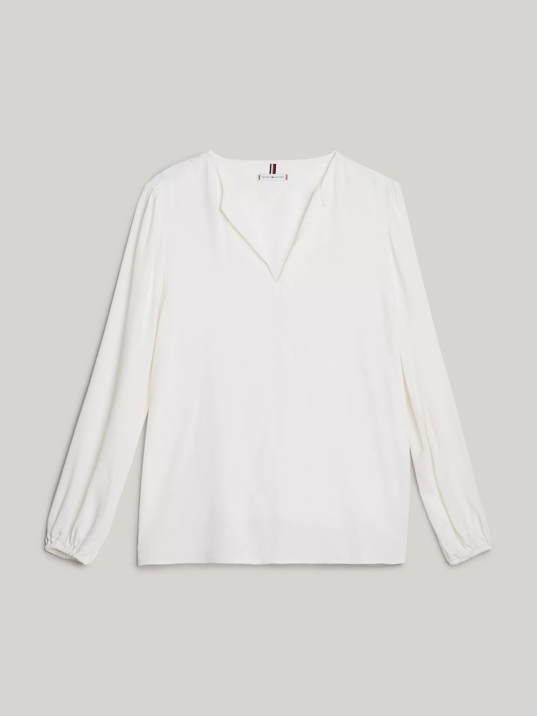 Женский топ Tommy Hilfiger, Свободный топ из крепа с V-образным вырезом