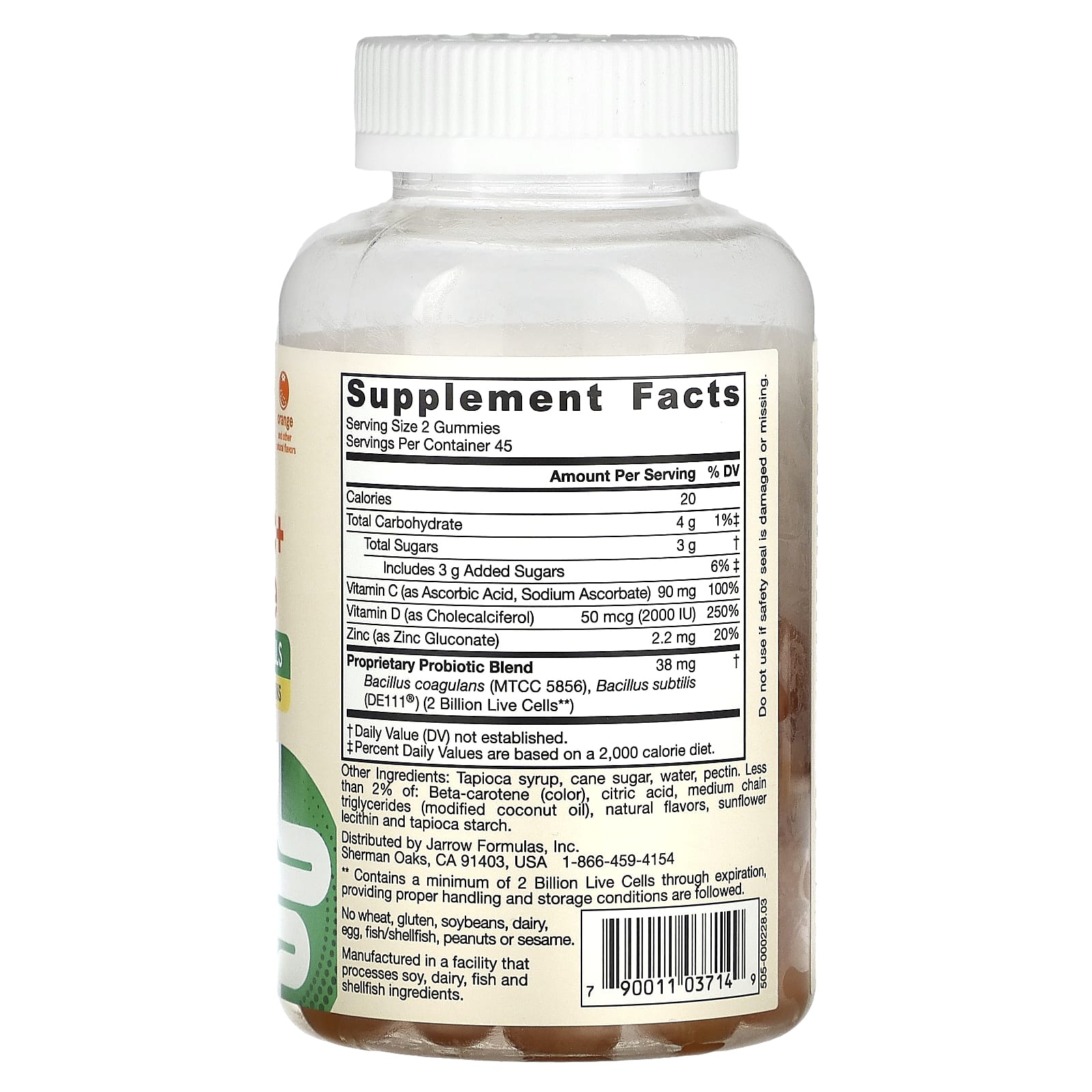 Jarrow Formulas, Probiotic + Immune, апельсин, 90 жевательных таблеток