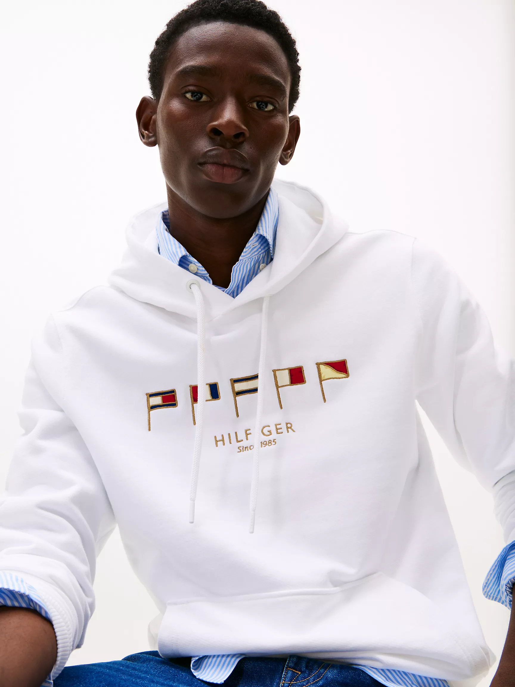 Мужское худи Tommy Hilfiger, Худи с вышитым морским флагом