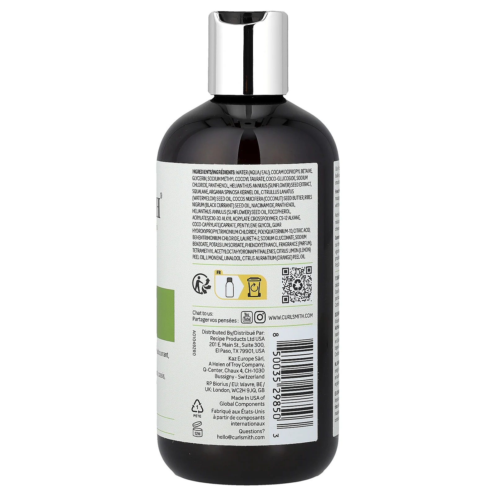Curlsmith, шампунь для контроля пушения, для всех типов локонов, 355 мл (12 жидк. унций)