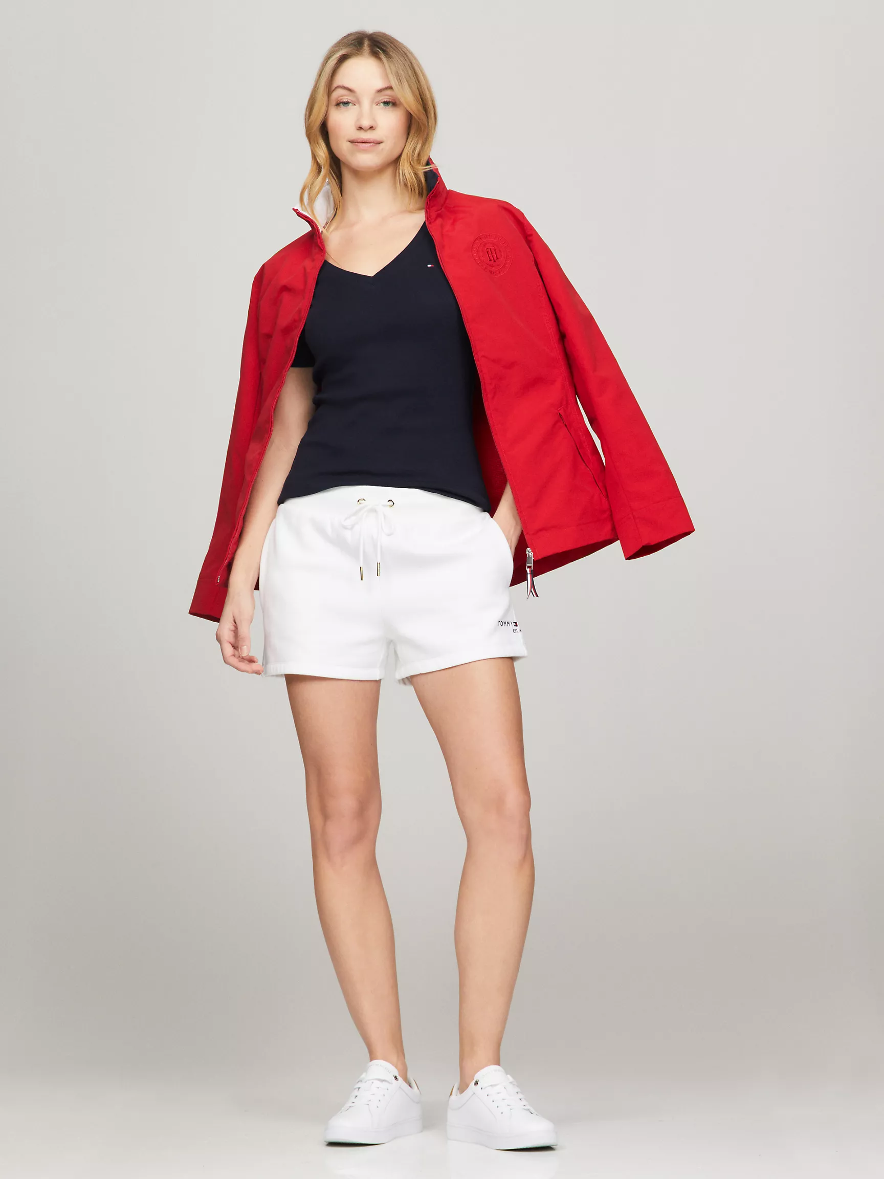 Женская футболка Tommy Hilfiger, Футболка с V-образным вырезом