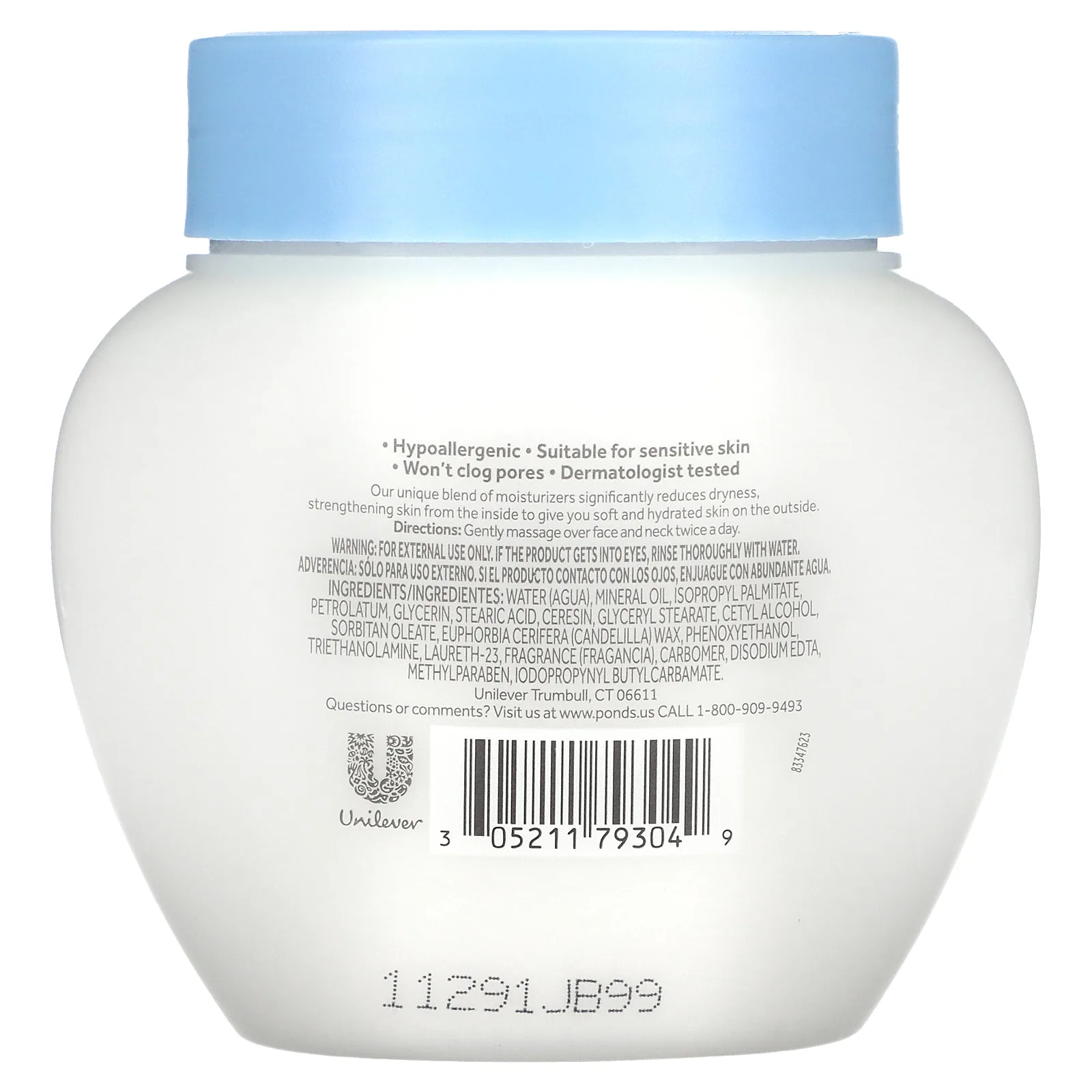 Pond's, Facial Moisturizer, крем для сухой кожи, 286 г.