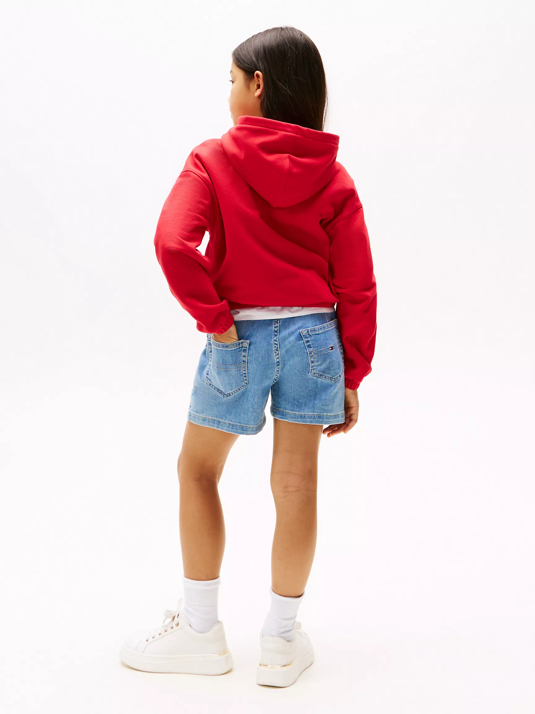 Худи для девочек Tommy Hilfiger, Детское худи с пайетками и логотипом флага