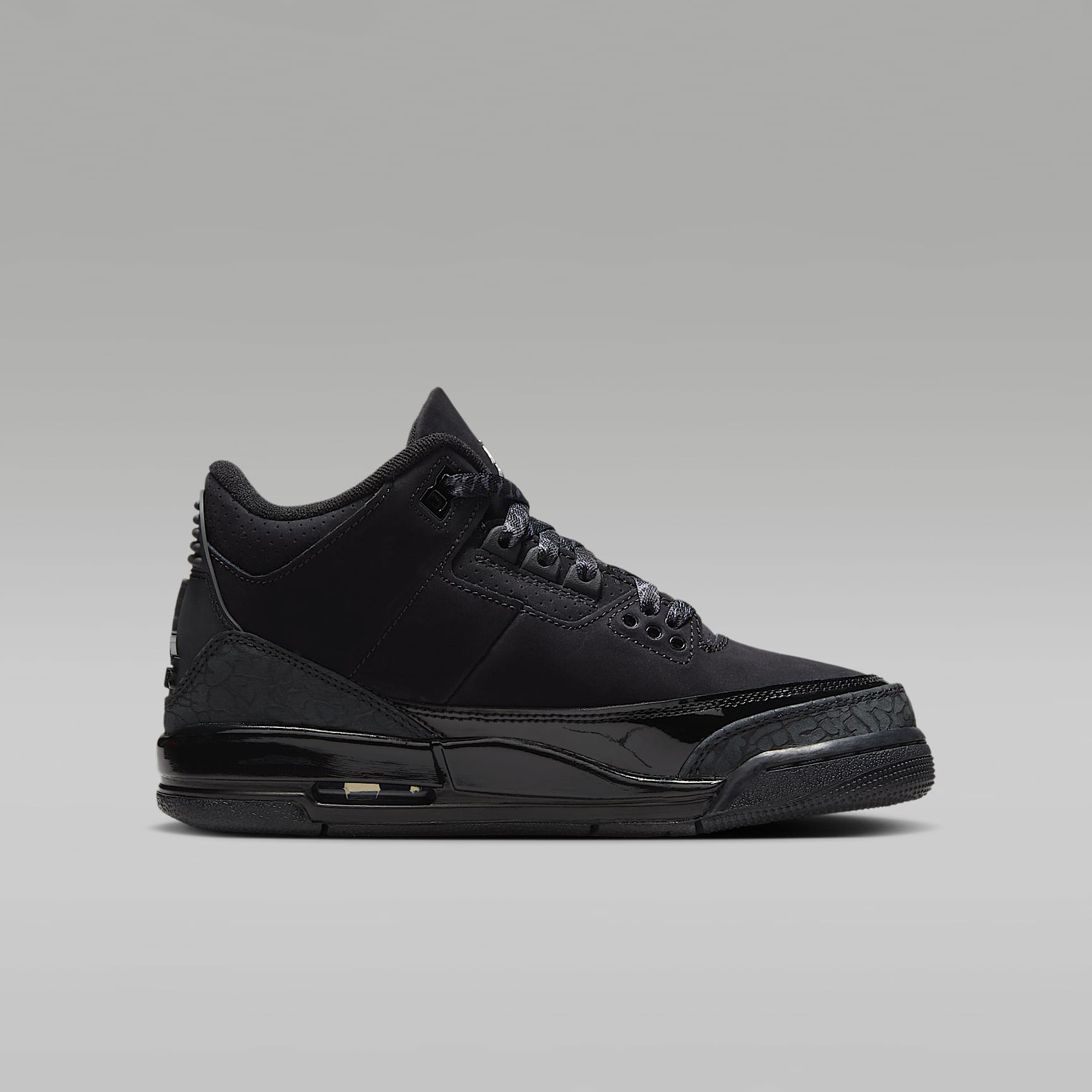 Air Jordan 3 Retro "Black Cat" Big Kids' Shoes