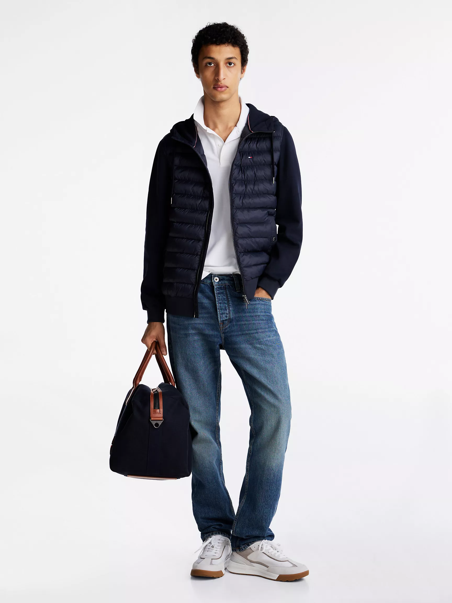 Мужское худи Tommy Hilfiger, Худи из комбинированных материалов