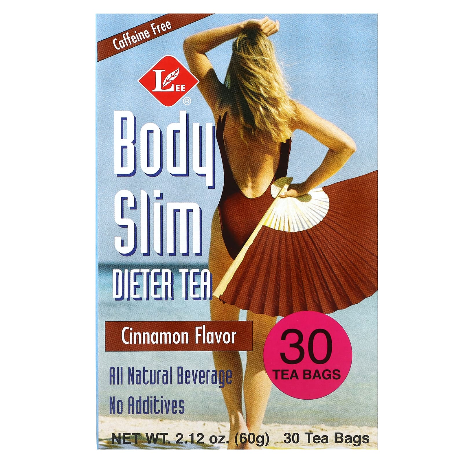 Uncle Lee's Tea, диетический чай для стройного тела, со вкусом корицы, без кофеина, 30 чайных пакетиков, 60 г (2,12 унции)