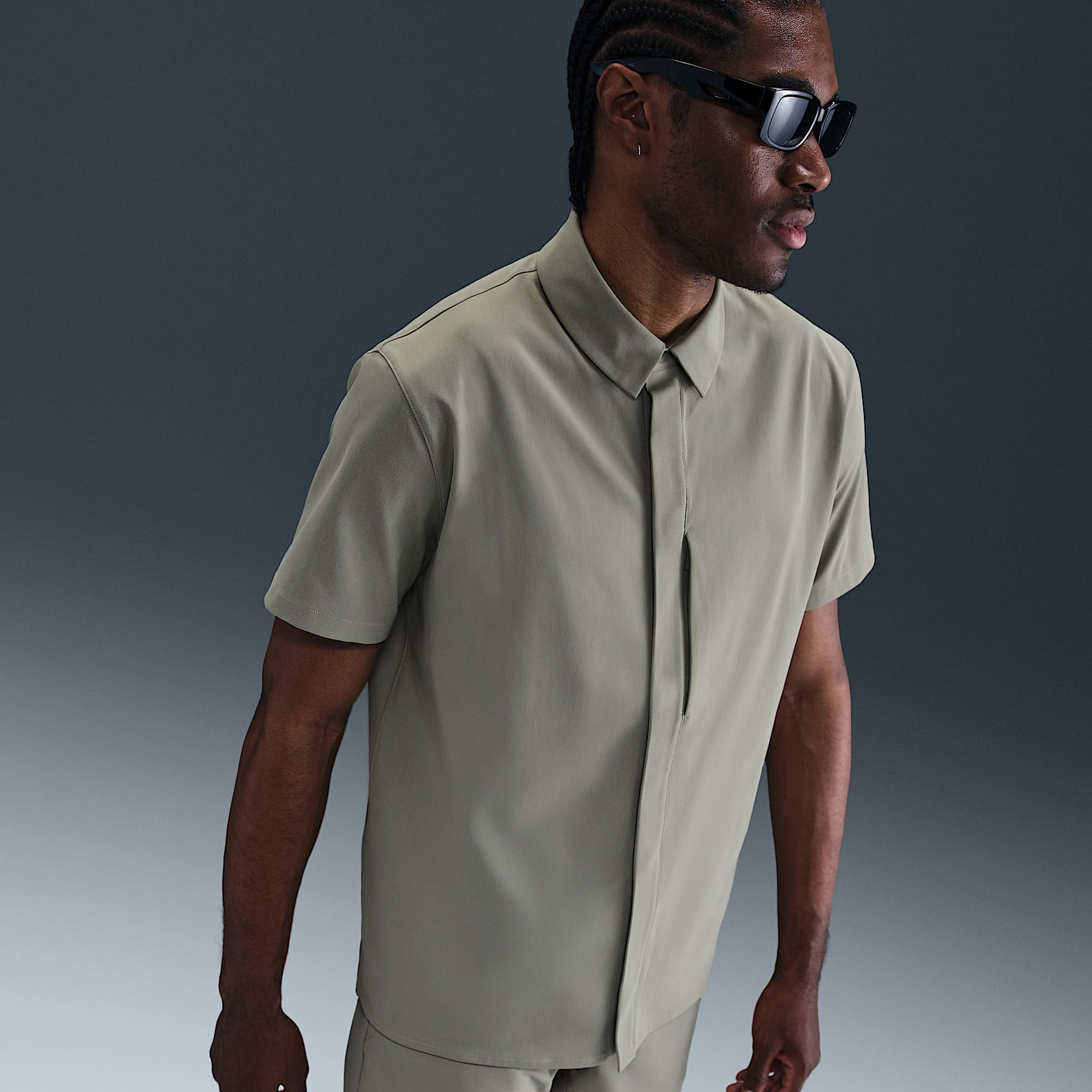 Nike 24.7 PerfectStretch Men's Dri-FIT Short-Sleeve Button-Down Top