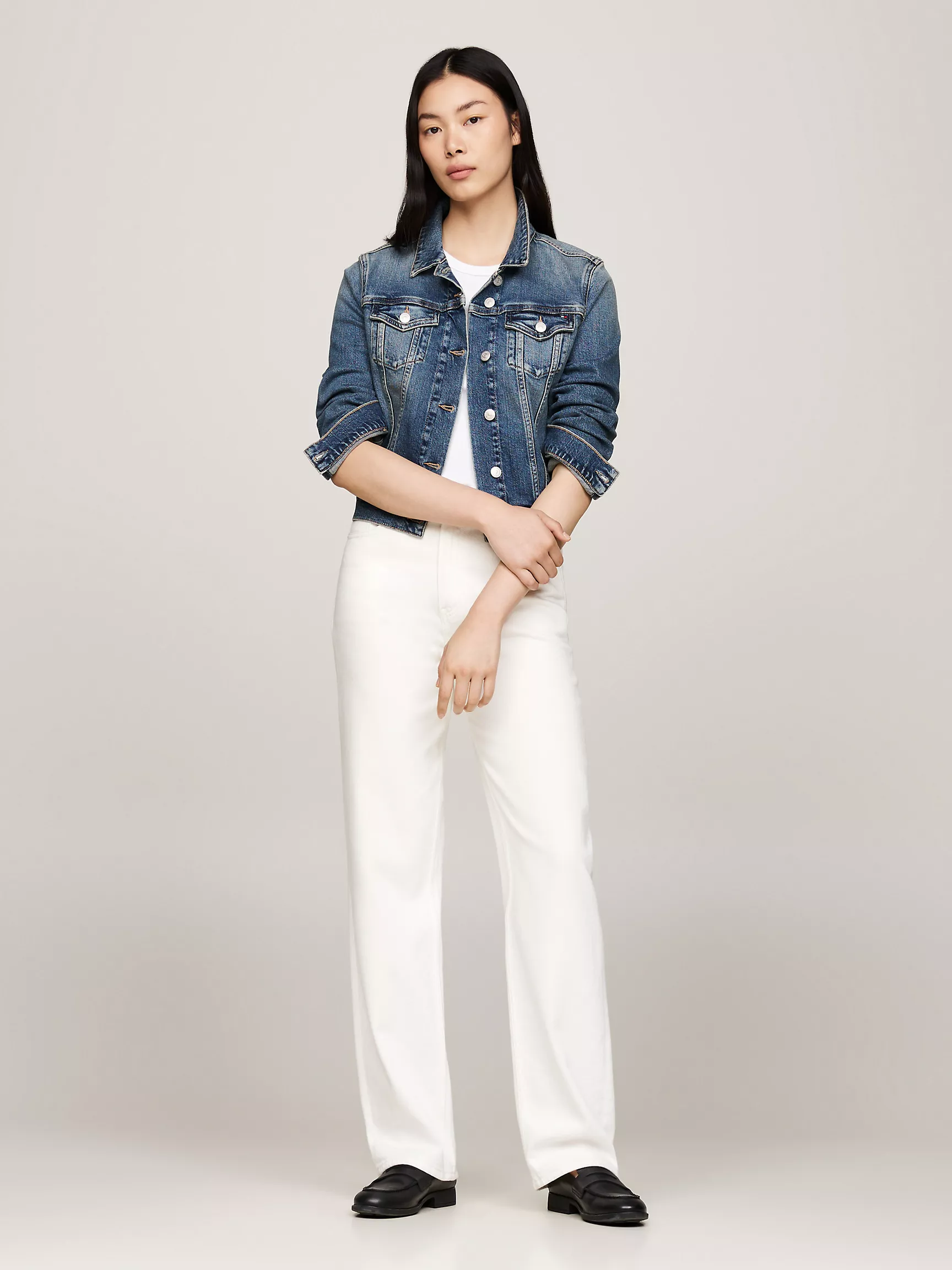 Женская куртка Tommy Hilfiger, Джинсовая куртка приталенного кроя