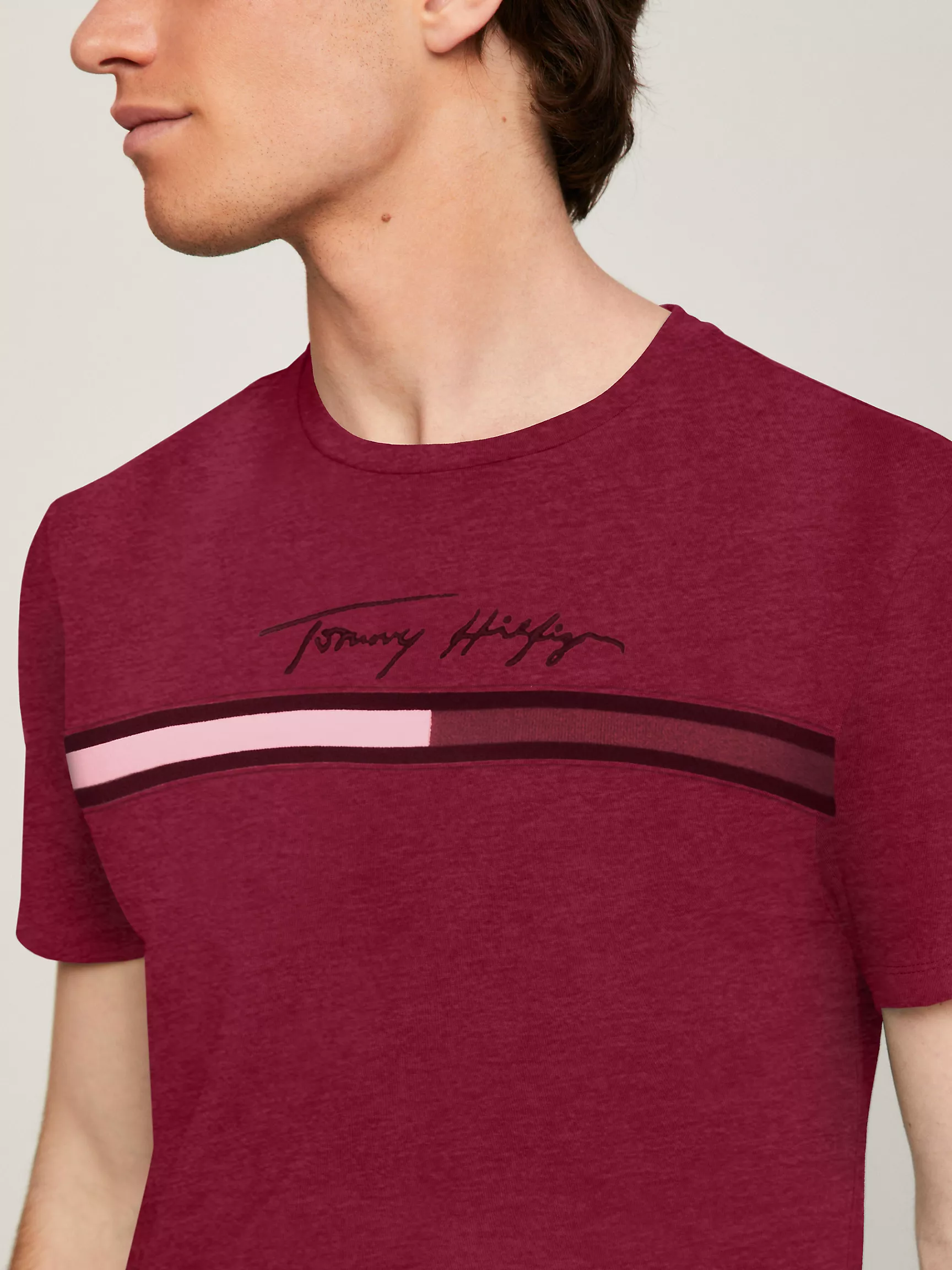 Мужская футболка Tommy Hilfiger, Футболка с тональным фирменным флаговым логотипом