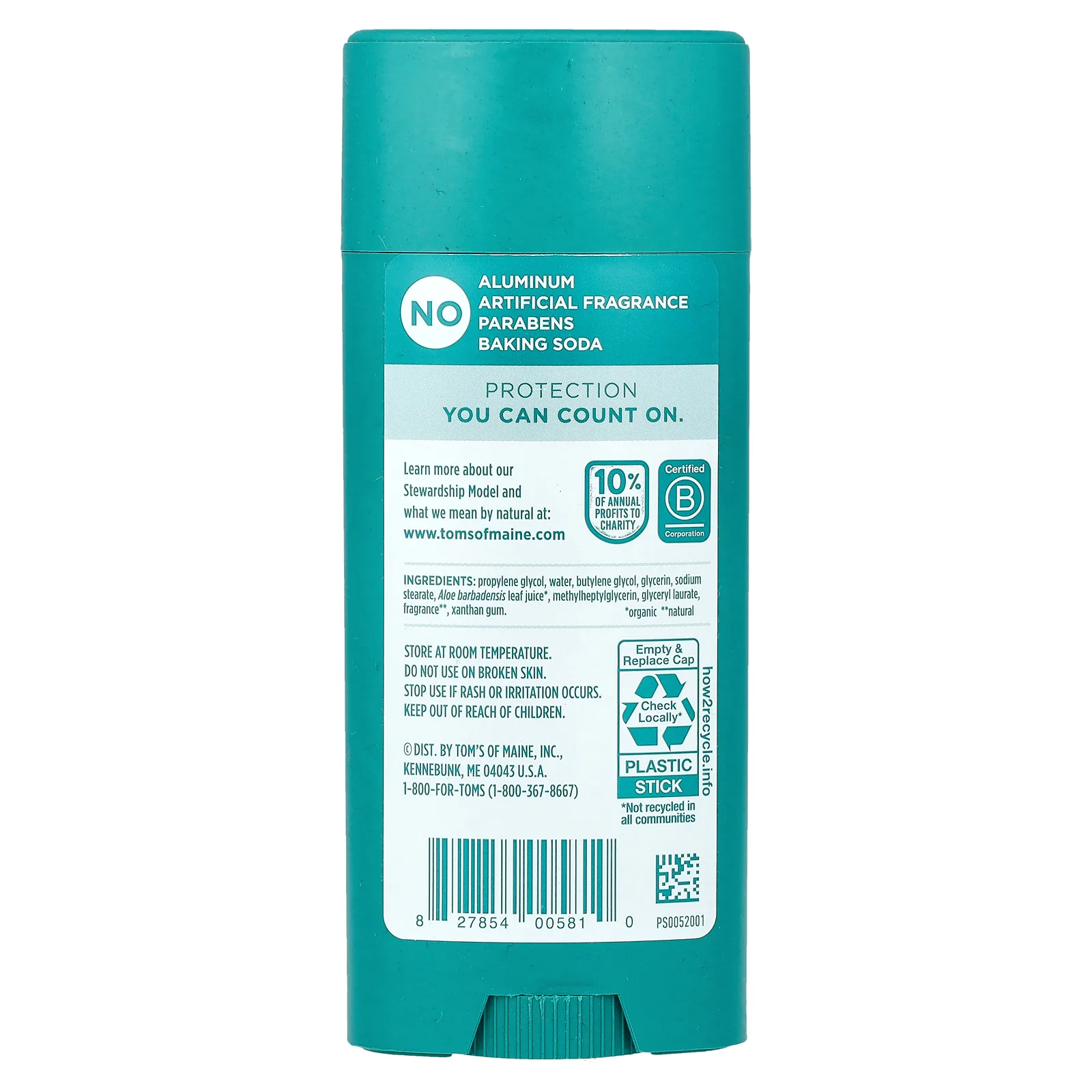 Tom's of Maine, дезодорант без алюминия, North Woods, 92 г (3,25 унции)