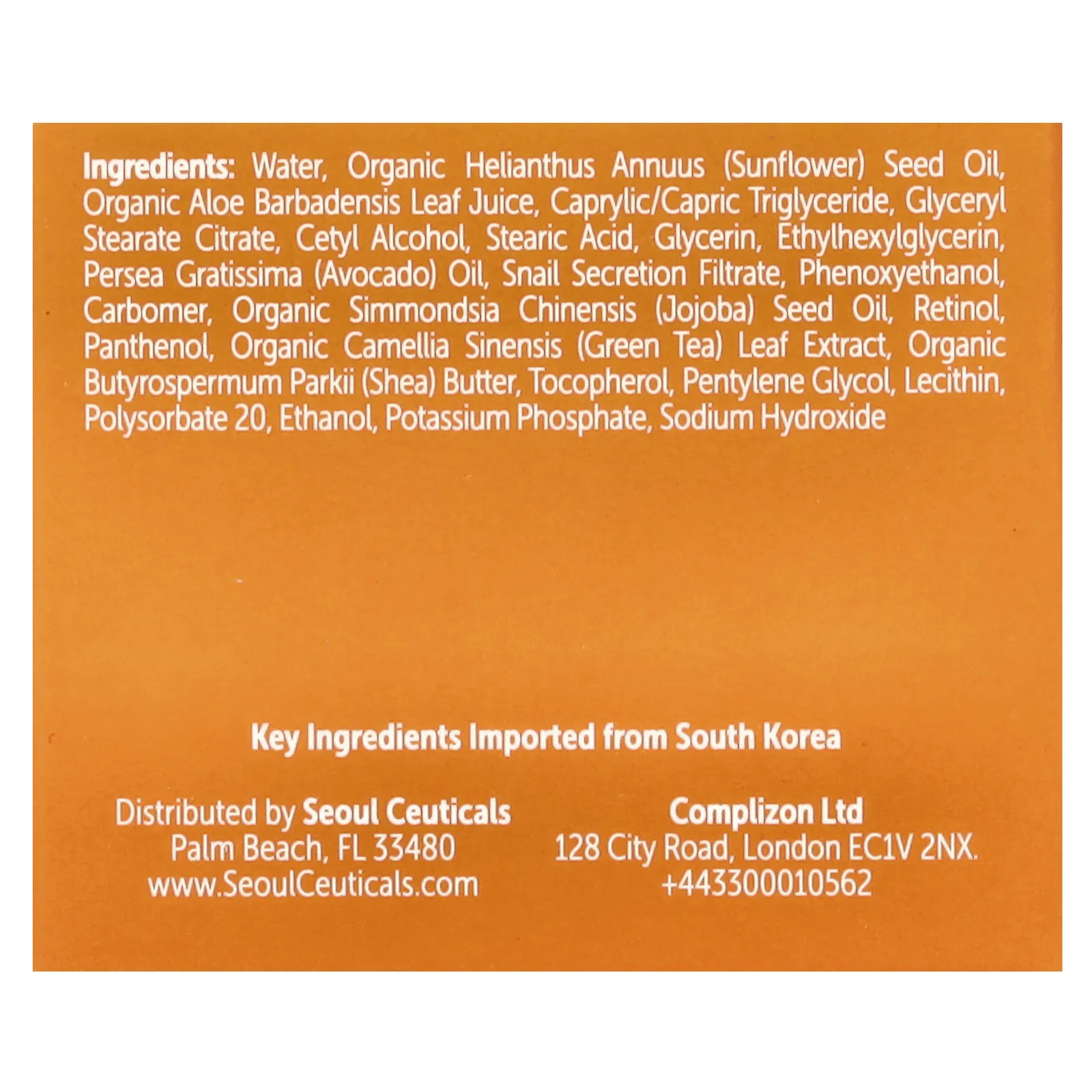 SeoulCeuticals, Многофункциональный восстанавливающий антивозрастной крем с улиткой, 60 мл (2 жидк. Унции)