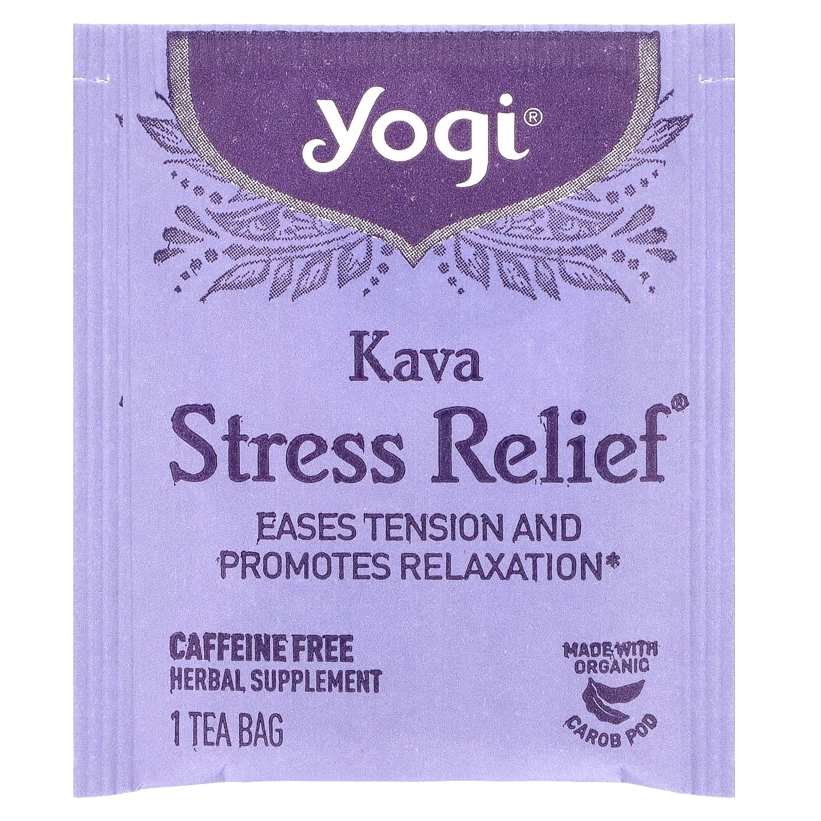 Yogi Tea, Kava Stress Relief (Кава антистресс), без кофеина, 16 чайных пакетиков, 36 г (1,27 унции)