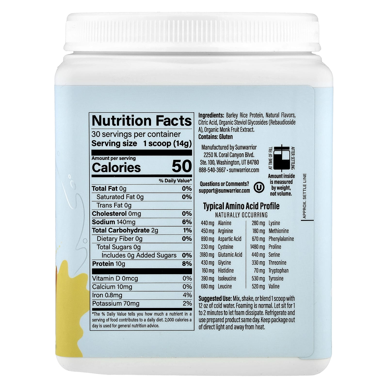 Sunwarrior, Clear Protein Refresher, персик и манго, 420 г (14,8 унции)