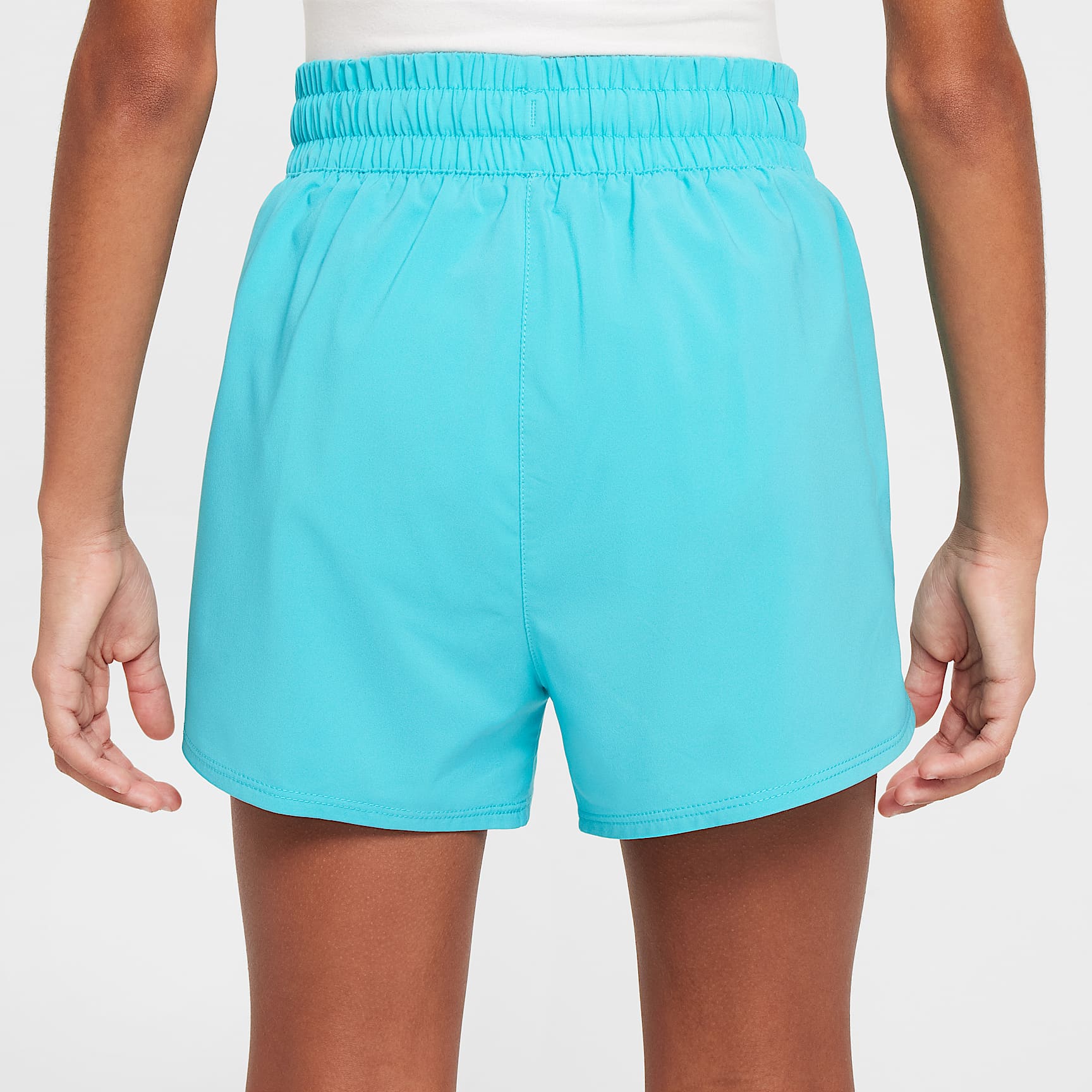 Nike One Big Kids' (Girls') Dri-FIT High-Waisted Woven Training Shorts
