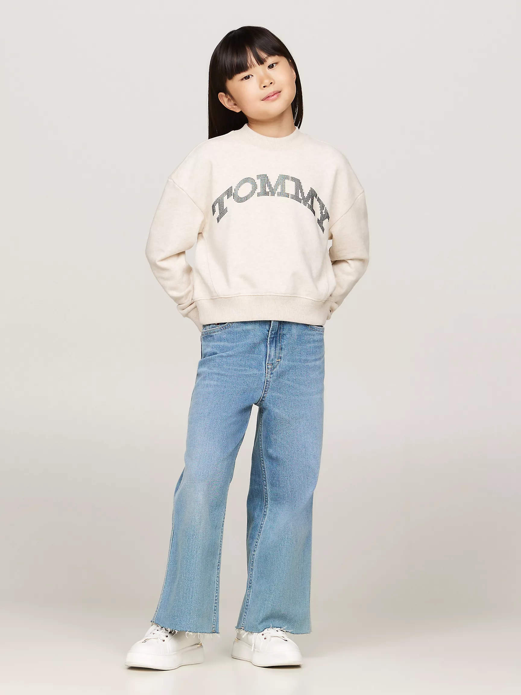 Толстовка для девочек Tommy Hilfiger, Детский свитшот Tommy с фольгированными точками