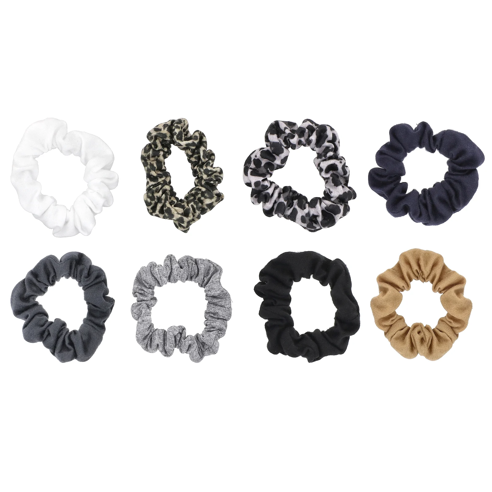 Scunci, Мини-резинки для волос No Damage, Mini Scrunchies, разные цвета (деним), 8 штук