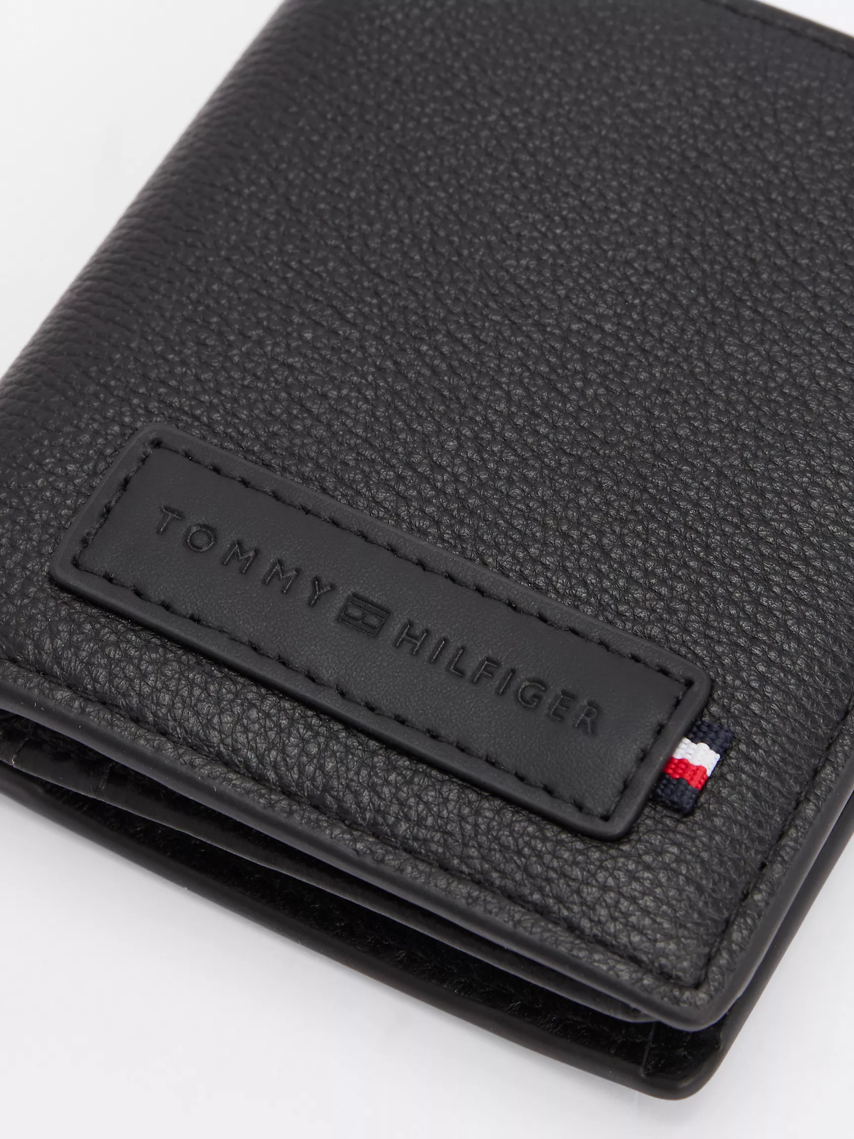 Мужской кошелек Tommy Hilfiger, Кожаный двухсекционный кошелек с логотипом Tommy