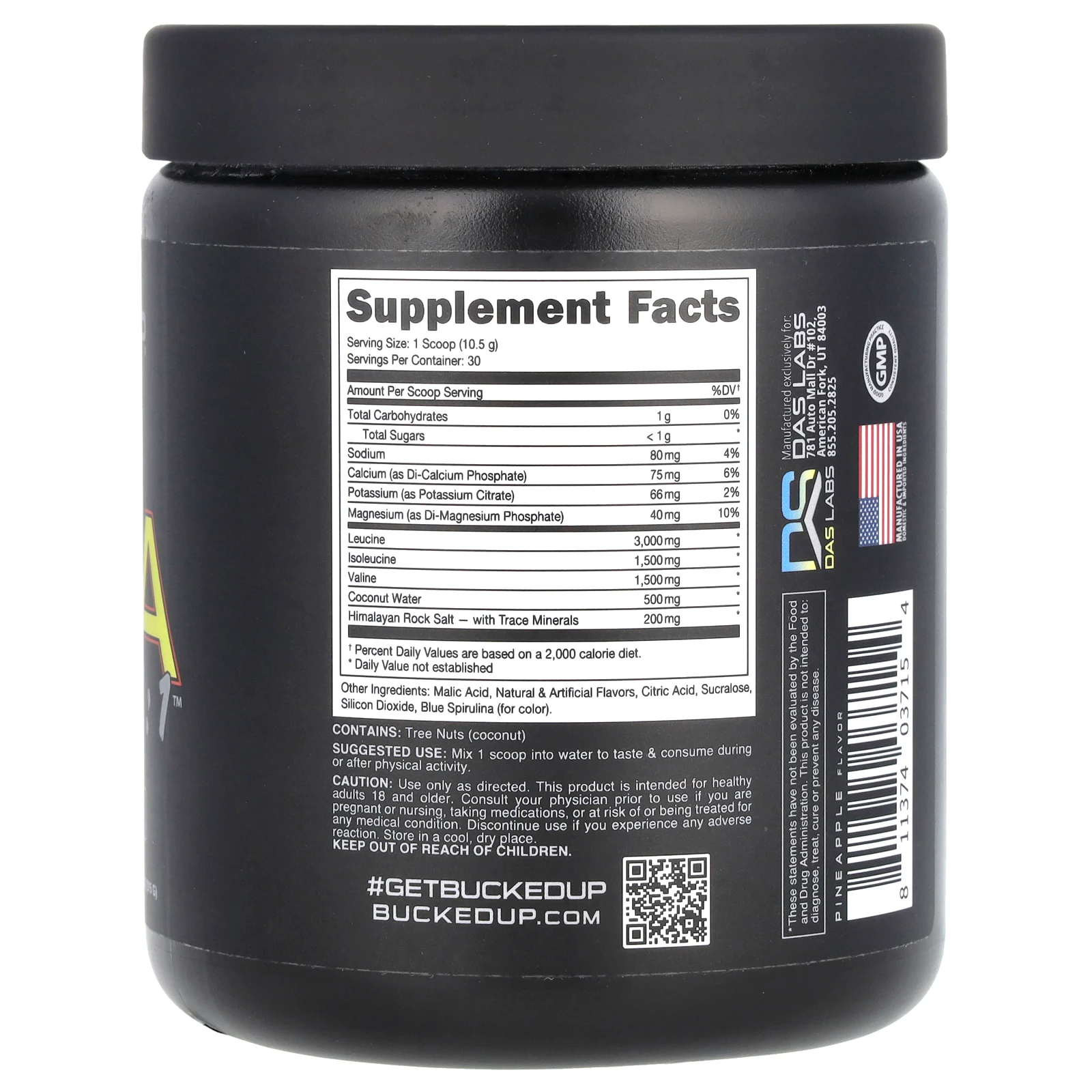 Bucked Up, Original BCAA 2:1:1, синий ананас, 315 г (11,1 унции)