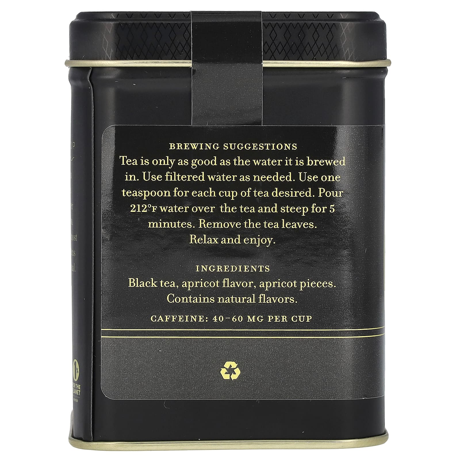 Harney & Sons, Абрикос, ароматизированный черный чай, 4 унции (112 г)