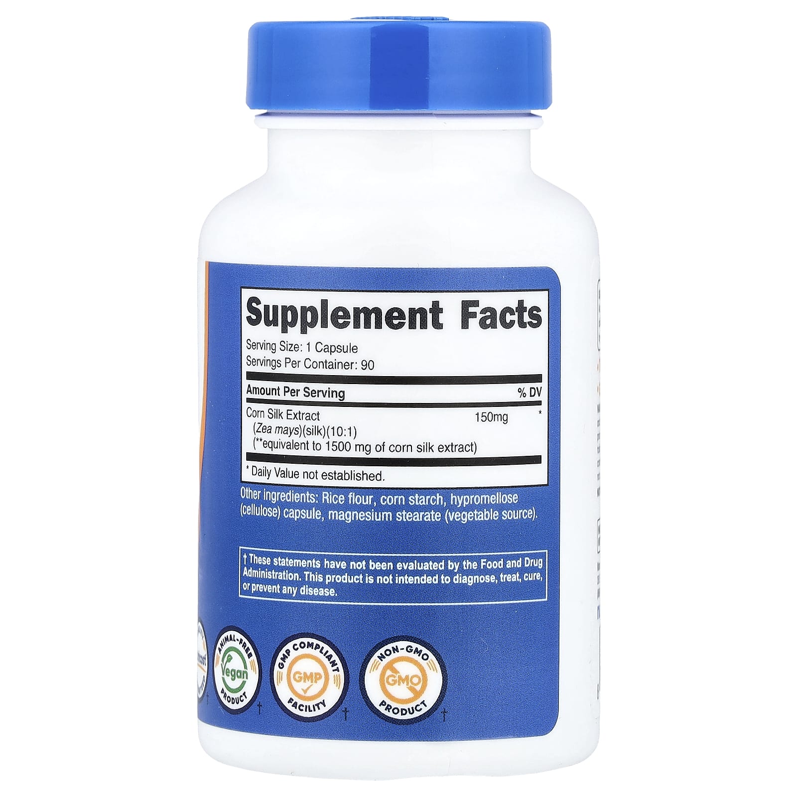 Nutricost, кукурузные рыльца, 150 мг, 90 капсул