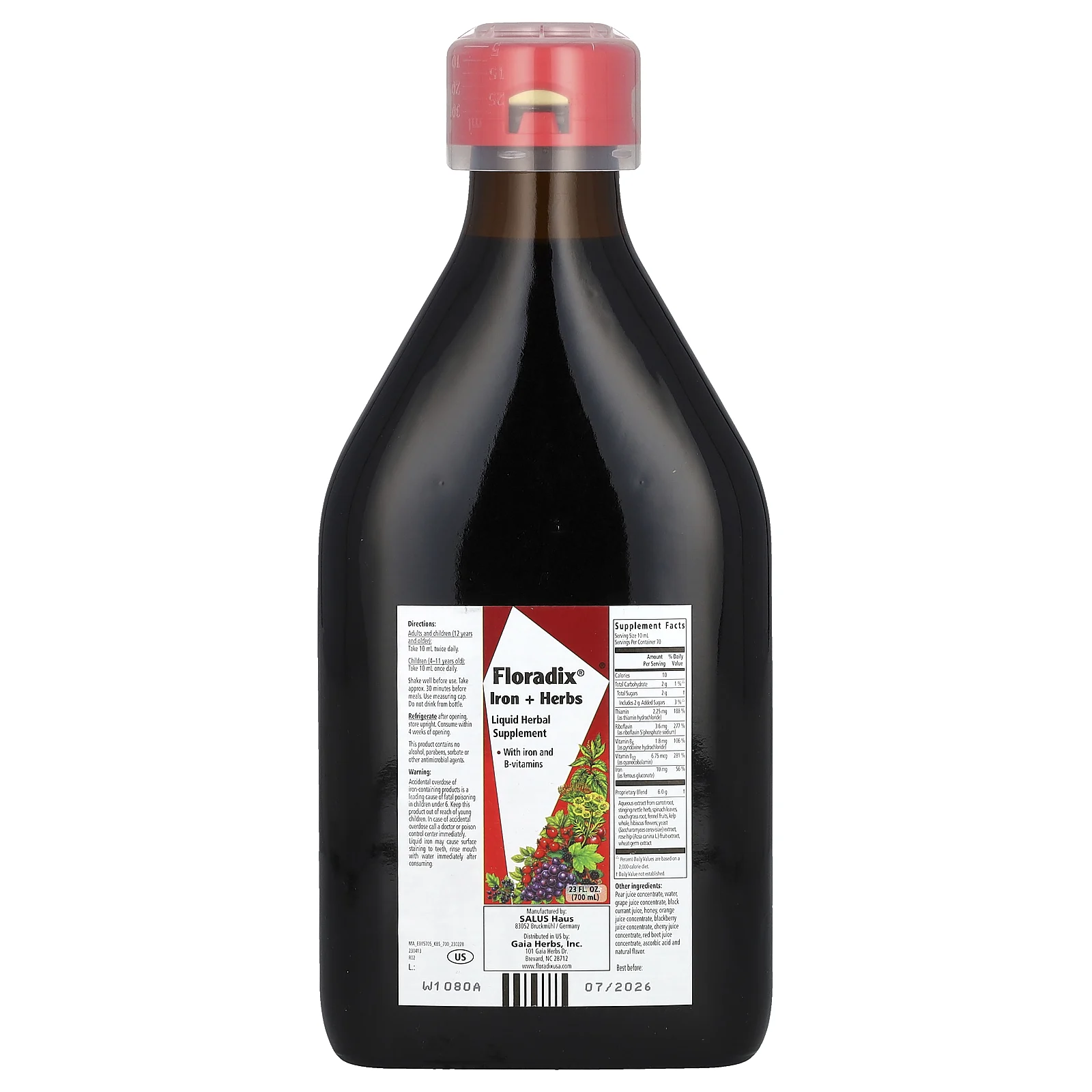 Floradix, железо и травы, 700 мл (23 жидк. унции)