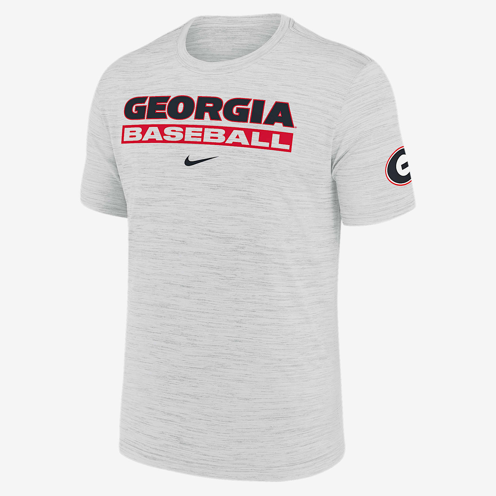 Georgia Bulldogs Velocity Baseball Wordmark Stack Men's Nike Dri-FIT College T-Shirt